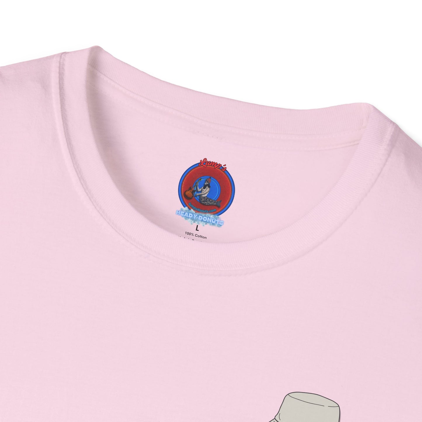 Classic Donut Tee - Unisex Soft-Style - "Gonzo Donut - Fear and Loathing in Gamehendge" - vivid red donut