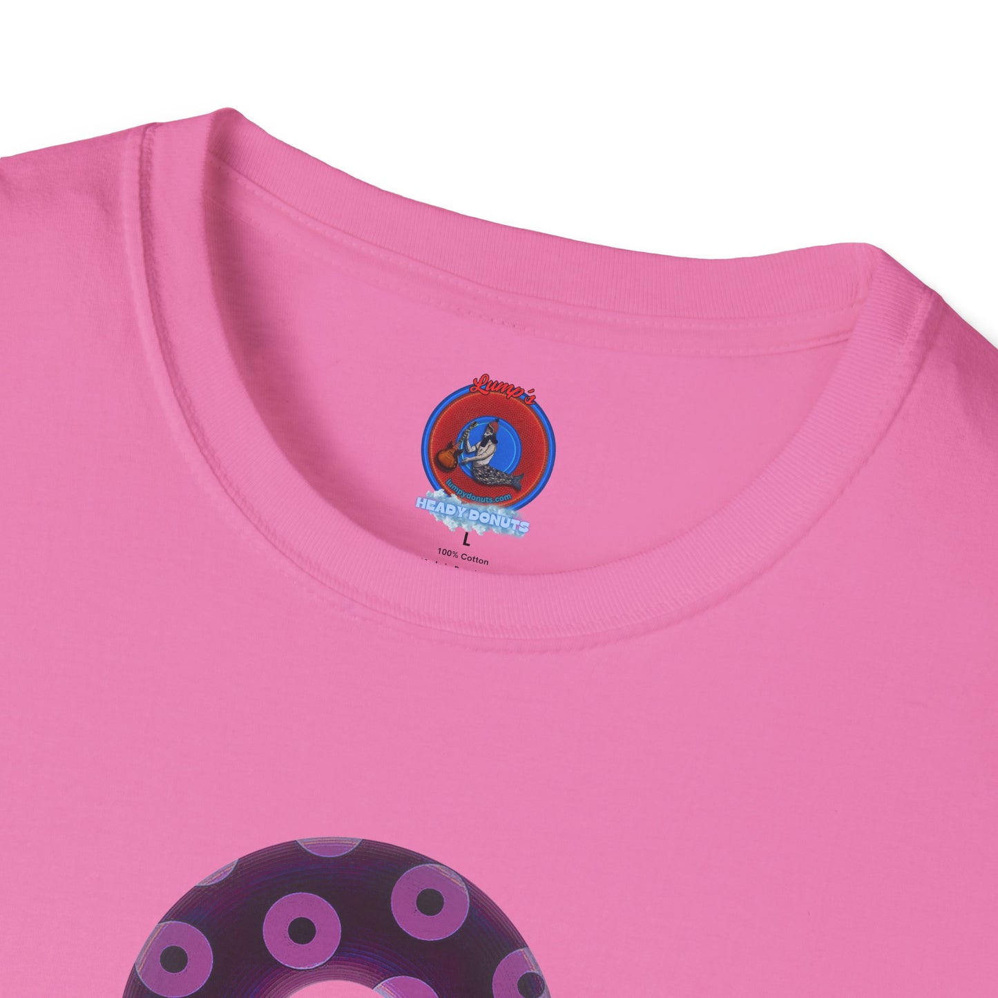 Plain Donuts/Unisex Soft-Style - "Plain Blimpy Paradoxical Donuts" - light purple/red violet donuts
