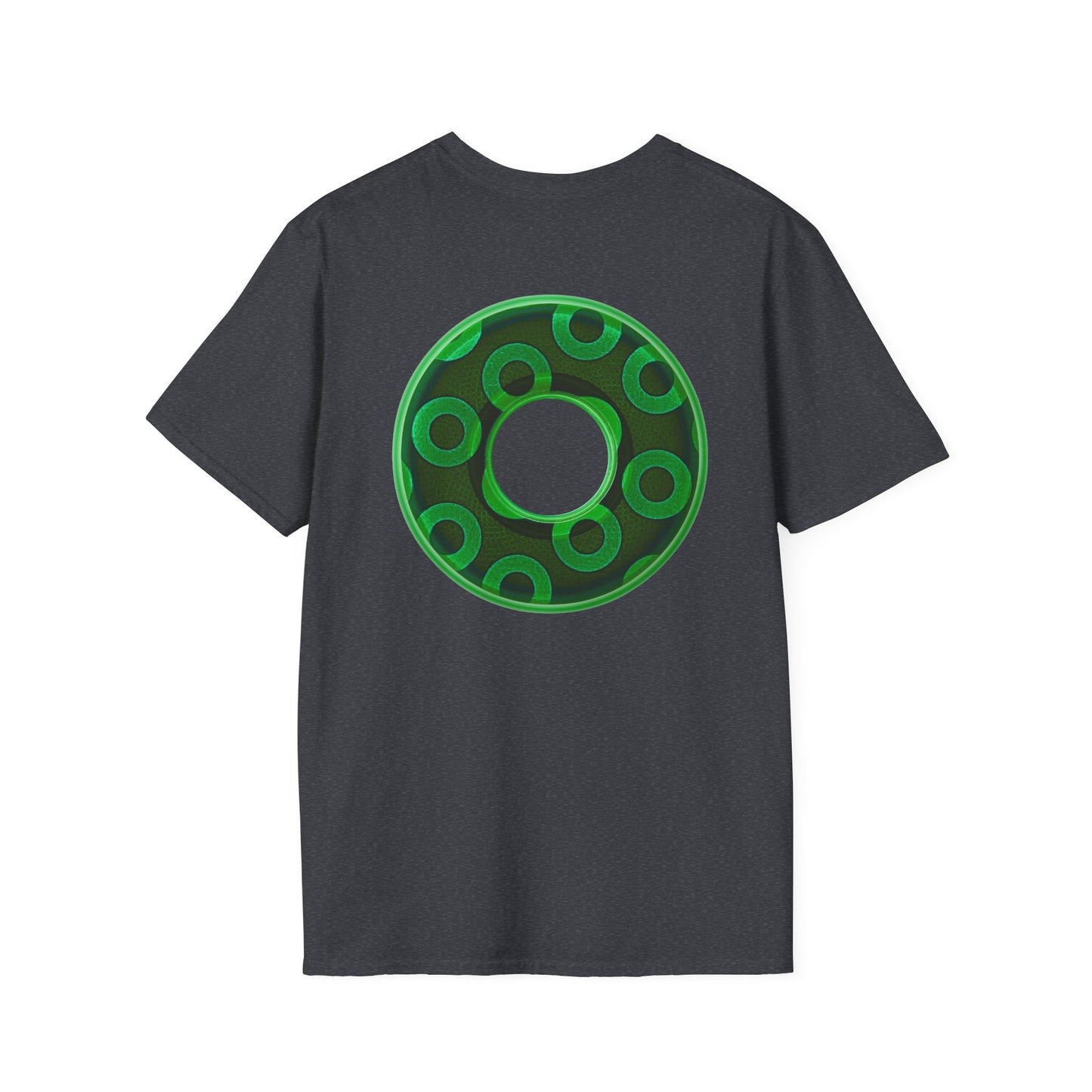 Plain Donuts/Unisex Soft-Style - "Plain Rustic Paradoxical Donuts" - light green/dark green donuts