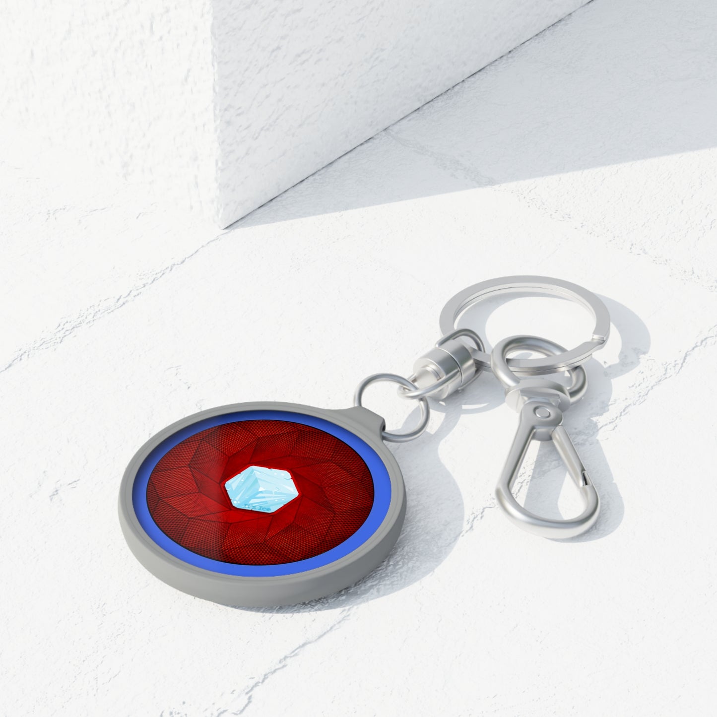 Lumpy Donut Keychain - "It's Ice... Cube's Donut " - series 1.0 - variant 1 - red cube donut