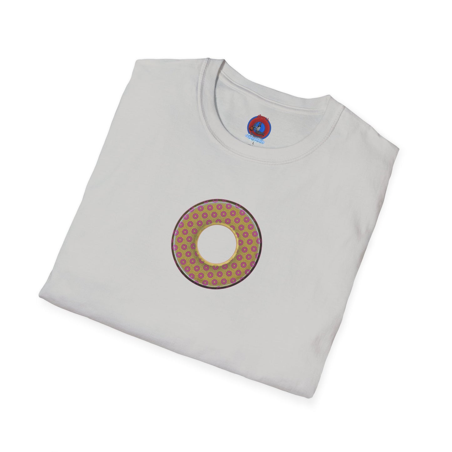Plain Donuts/Unisex Soft-Style - "Plain Electric Paradoxical Donuts" - gold/pink donuts