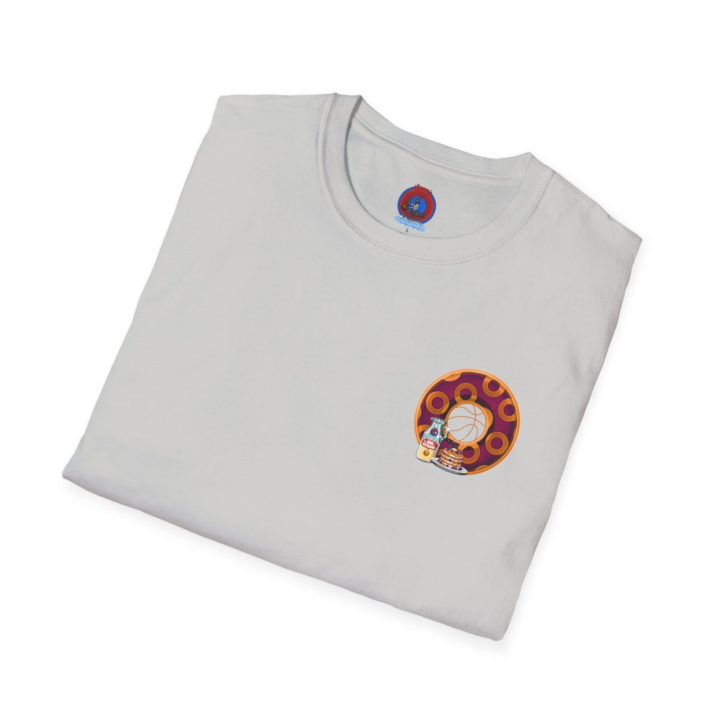 Classic Donut Tee - Unisex Soft-Style - "Princely Wooked Cream - YEMSG Donut " - burgundy/orange rustic paradox donut - variant 2