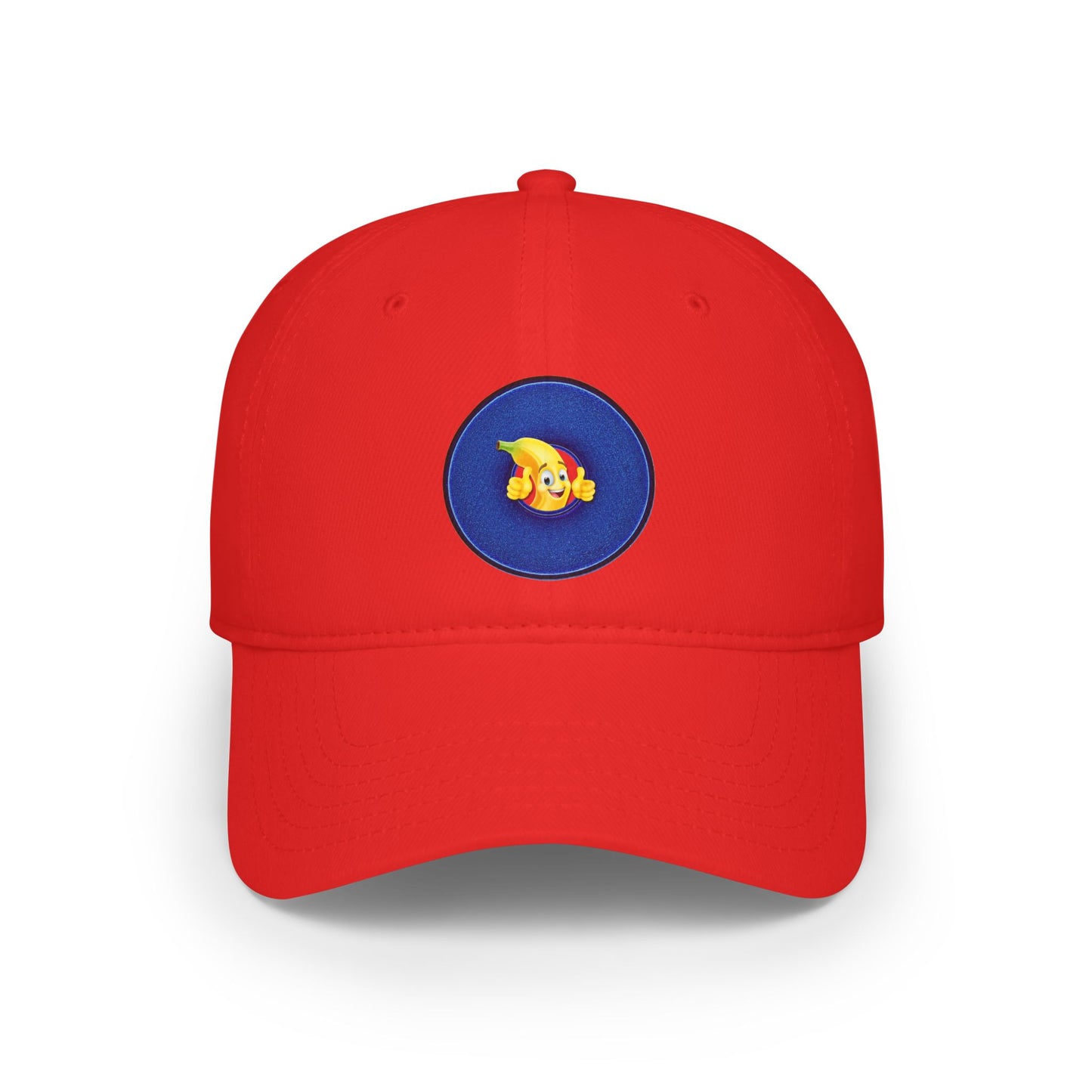 Lumpy Donut Baseball Cap - "This Donut Hat is Bananas" - variant 5 - vivid blue donut w/