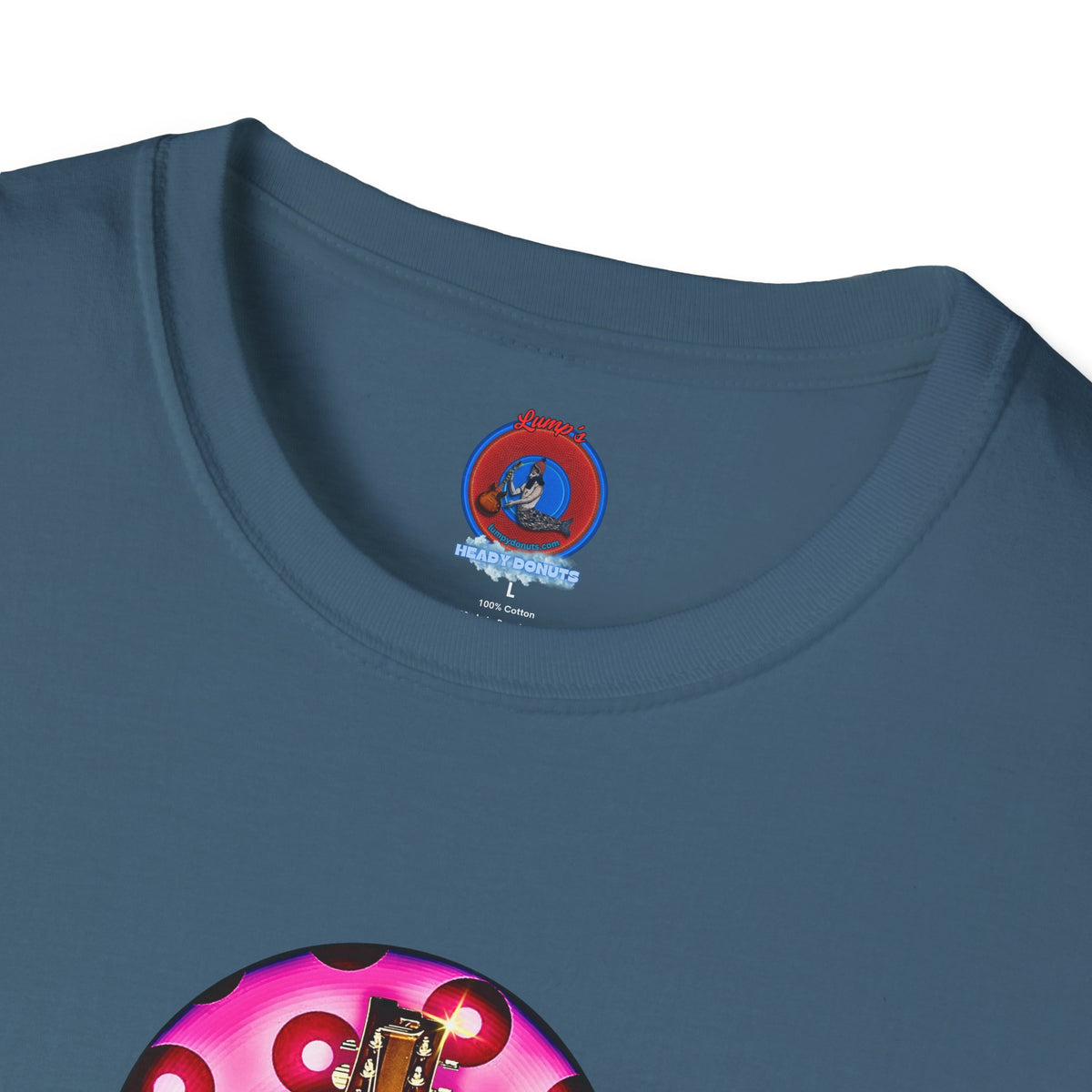 Classic Donut Tee - Unisex Soft-Style - "Would You Be My Donut?" - paradoxical bubblegum pink/red donut - variant 2