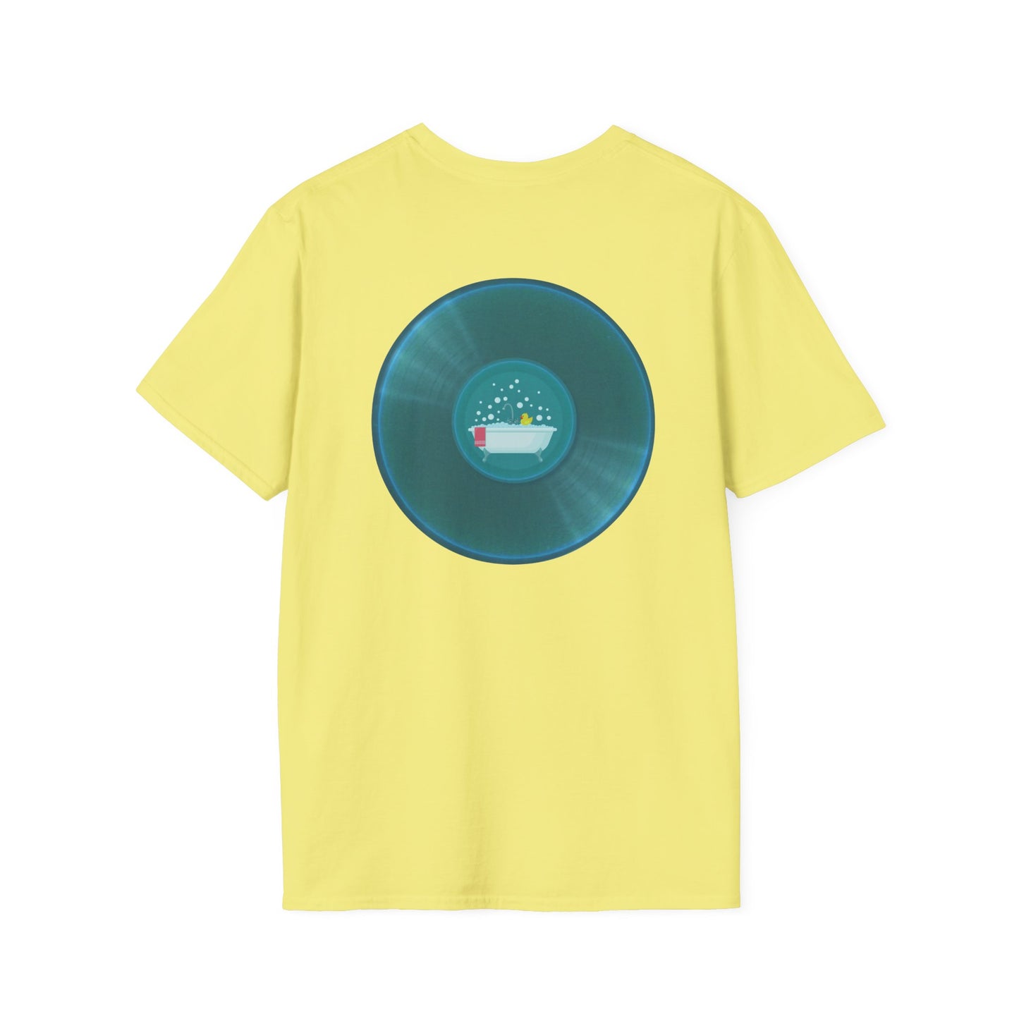 Classic Donut Tee - Unisex Soft-Style - "Bathtub Fun" - dark aquamarine donut