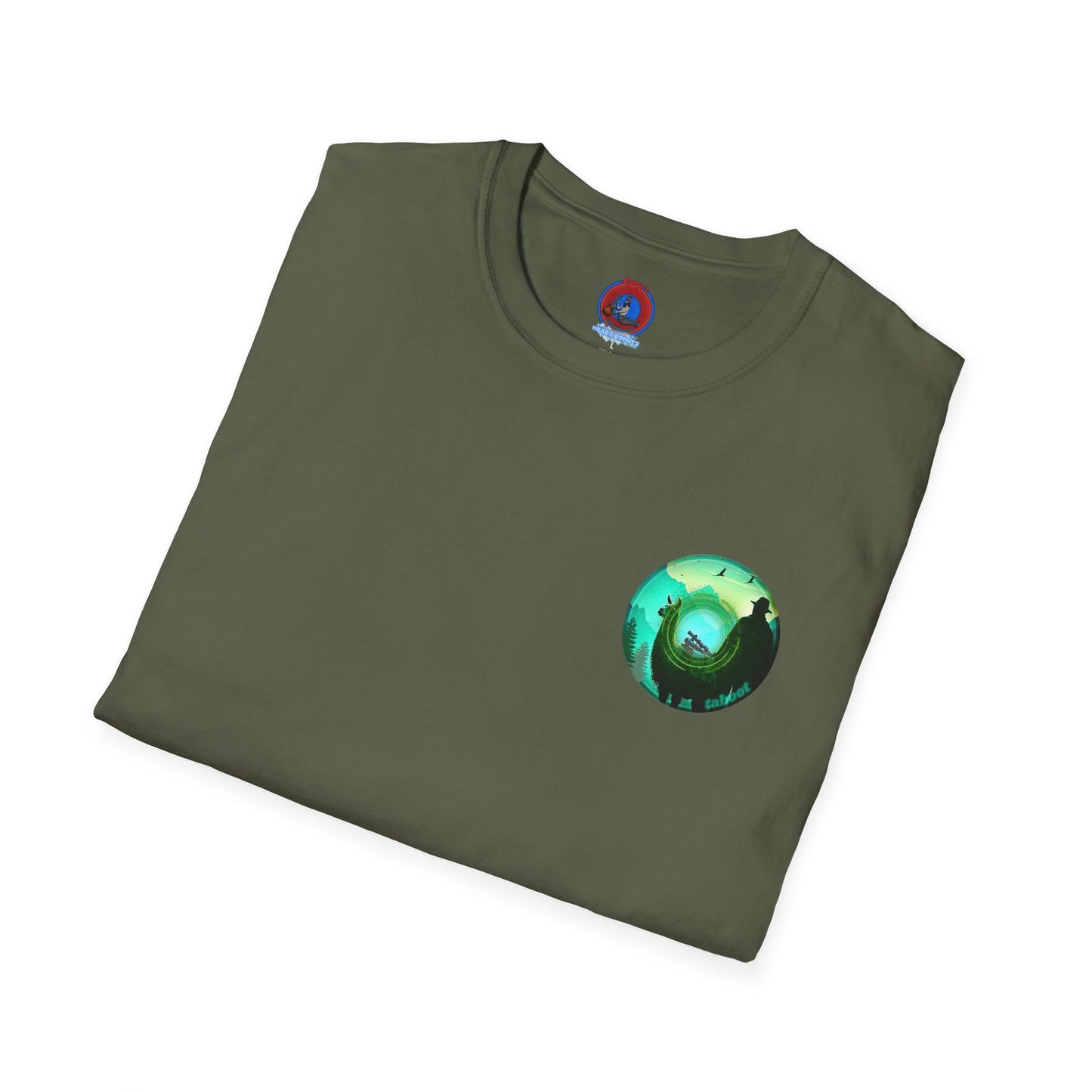 Classic Donut Tee - Unisex Soft-Style - "The Taboo(t) Donut" - green/picture donut