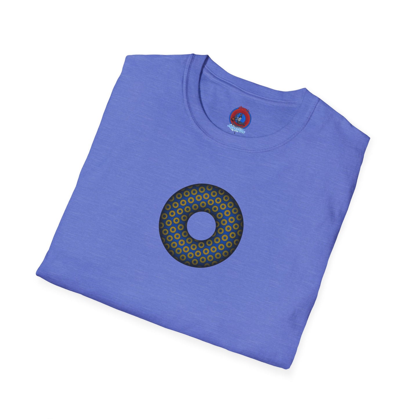 Plain Donuts/Unisex Soft-Style - "Plain Paradoxical Grided Donuts" - bronze/dark blue donuts