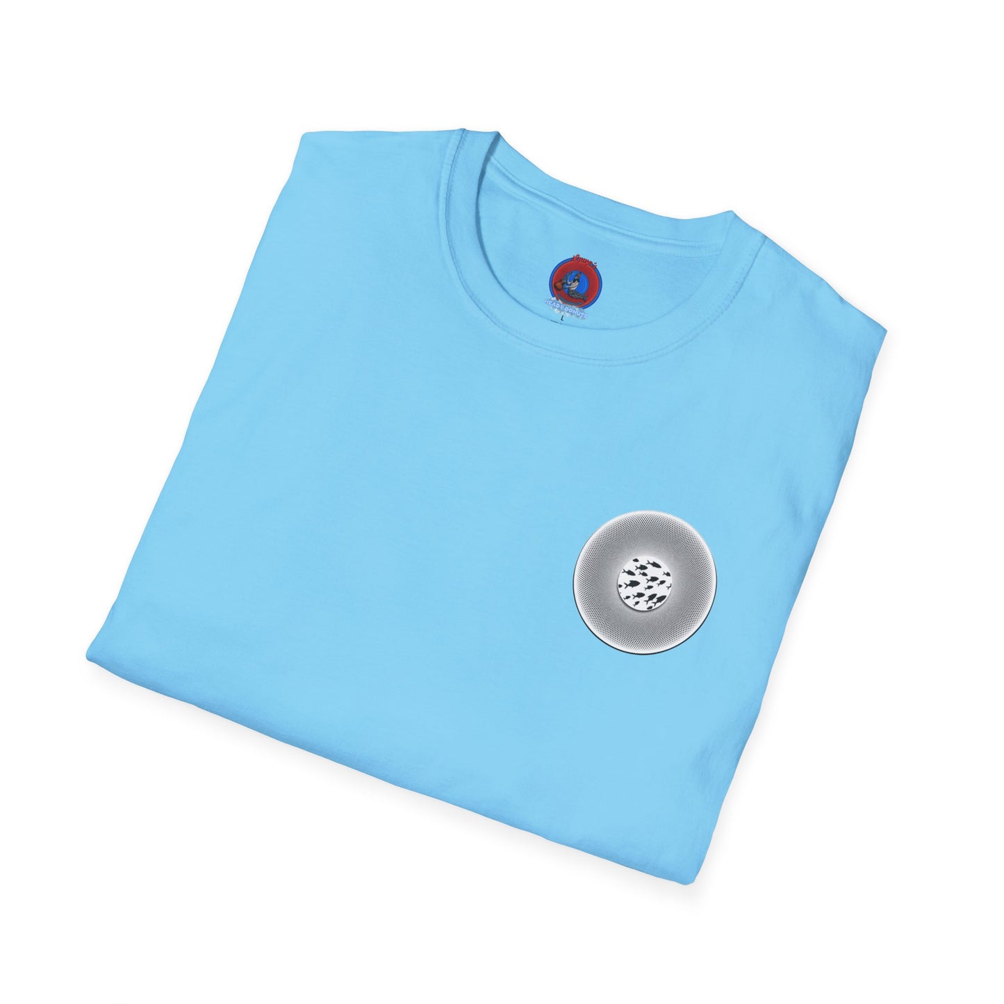 Classic Donut Tee - Unisex Soft-Style - "If I'm Swimming By" - variant 1 - white - textured donut