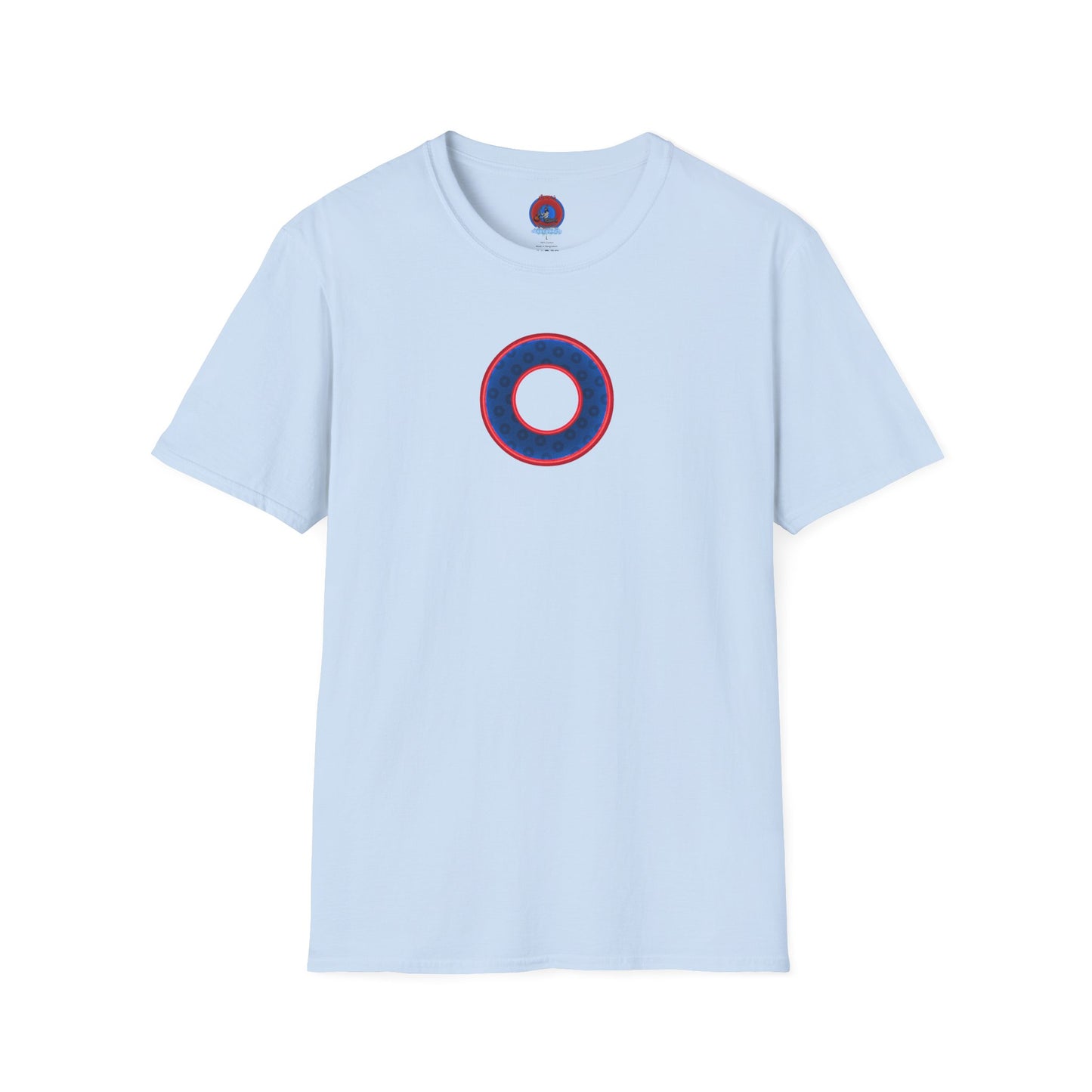 Plain Donuts/Unisex Soft-Style - "Plain Wide Mouthed Paradoxical Donuts" - dark blue/red donuts