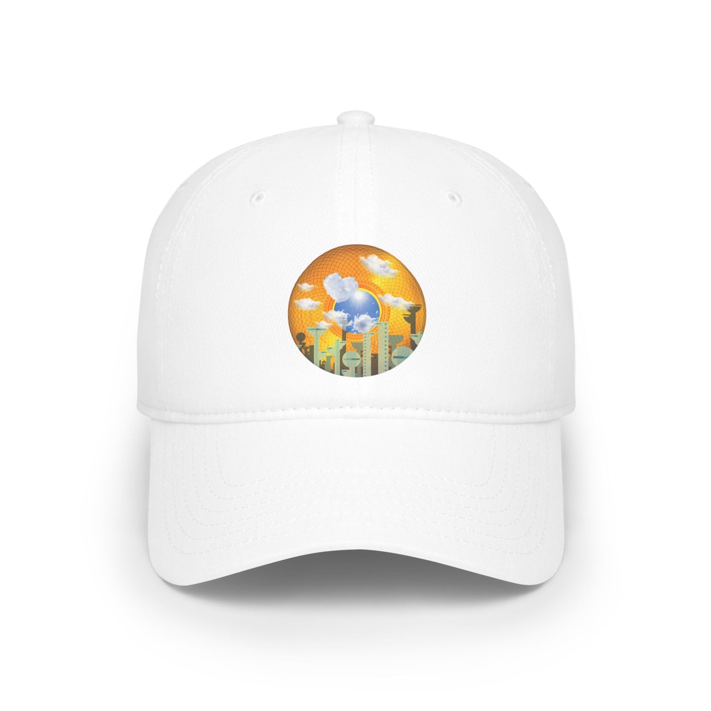 Lumpy Donut Baseball Cap - "The Golden Age of Donut Caps" - golden symmetrical donut w/