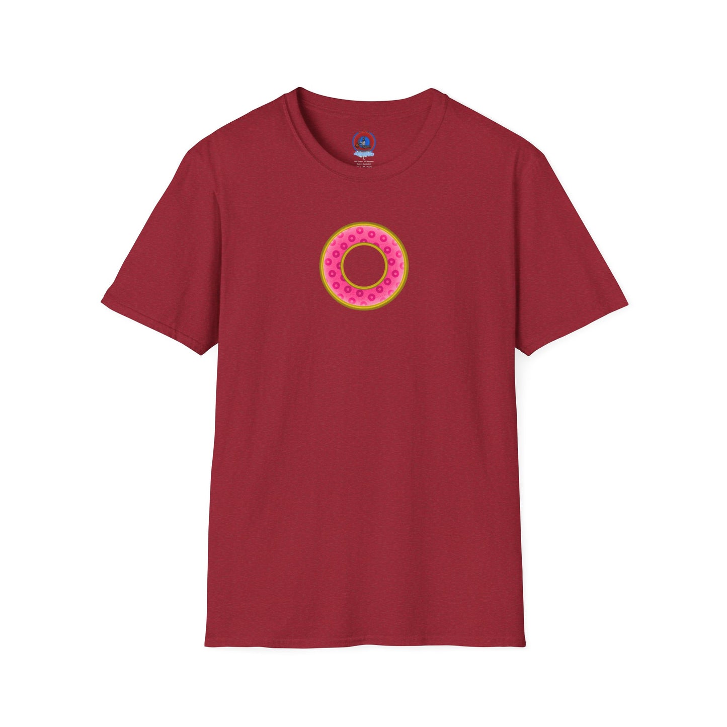 Plain Donuts/Unisex Soft-Style - "Plain Wide Mouthed Paradoxical Donuts" - pink/gold donuts