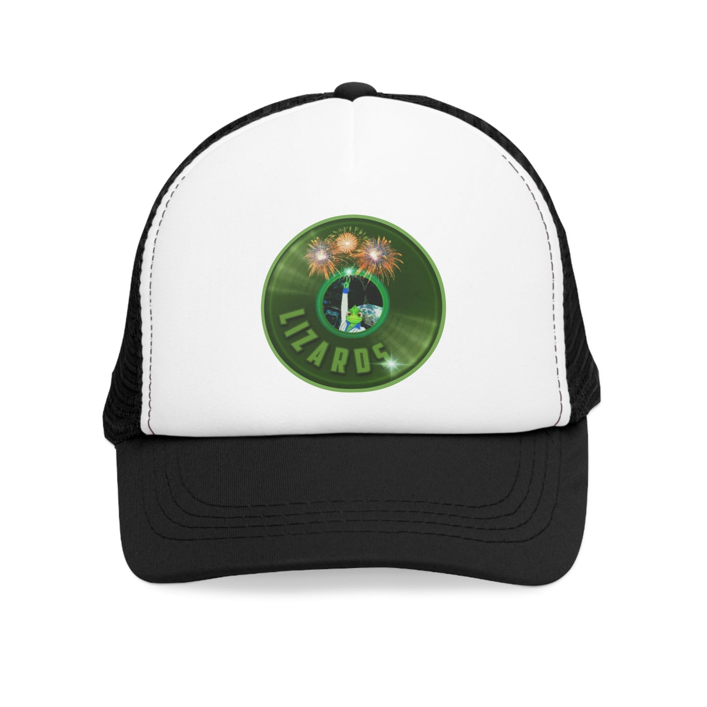 Lumpy Trucker Hat - "Rutherford's Staying Alive" - variant 2 - green donut