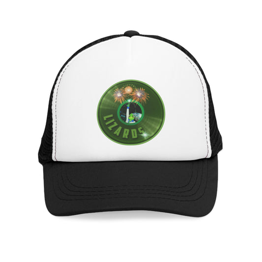 Lumpy Trucker Hat - "Rutherford's Staying Alive" - variant 2 - green donut