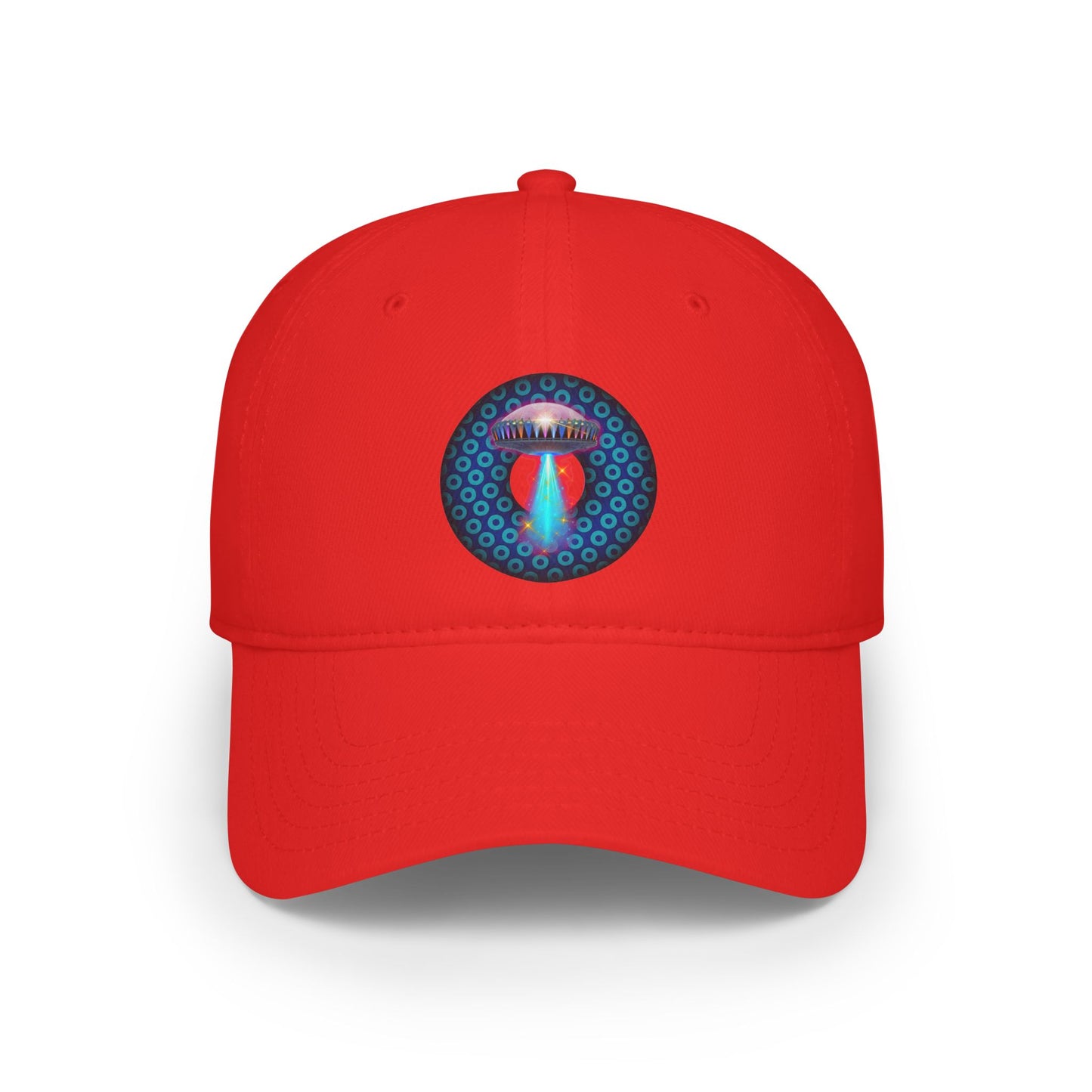 Lumpy Donut Baseball Cap - "They Serve Donuts on the Mothership Now" - variant 5 - blue/blue paradoxical donut w/