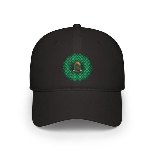 Lumpy Donut Baseball Cap - "Save Mondegreen City Hall" - variant 1 - green paradoxical donut w/
