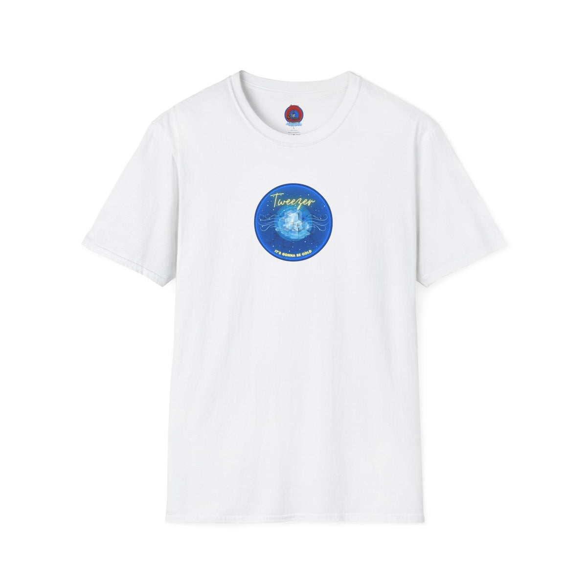 Classic Donut Tee - Unisex Soft-Style - "The Donut Reprised" - vivid blue donut