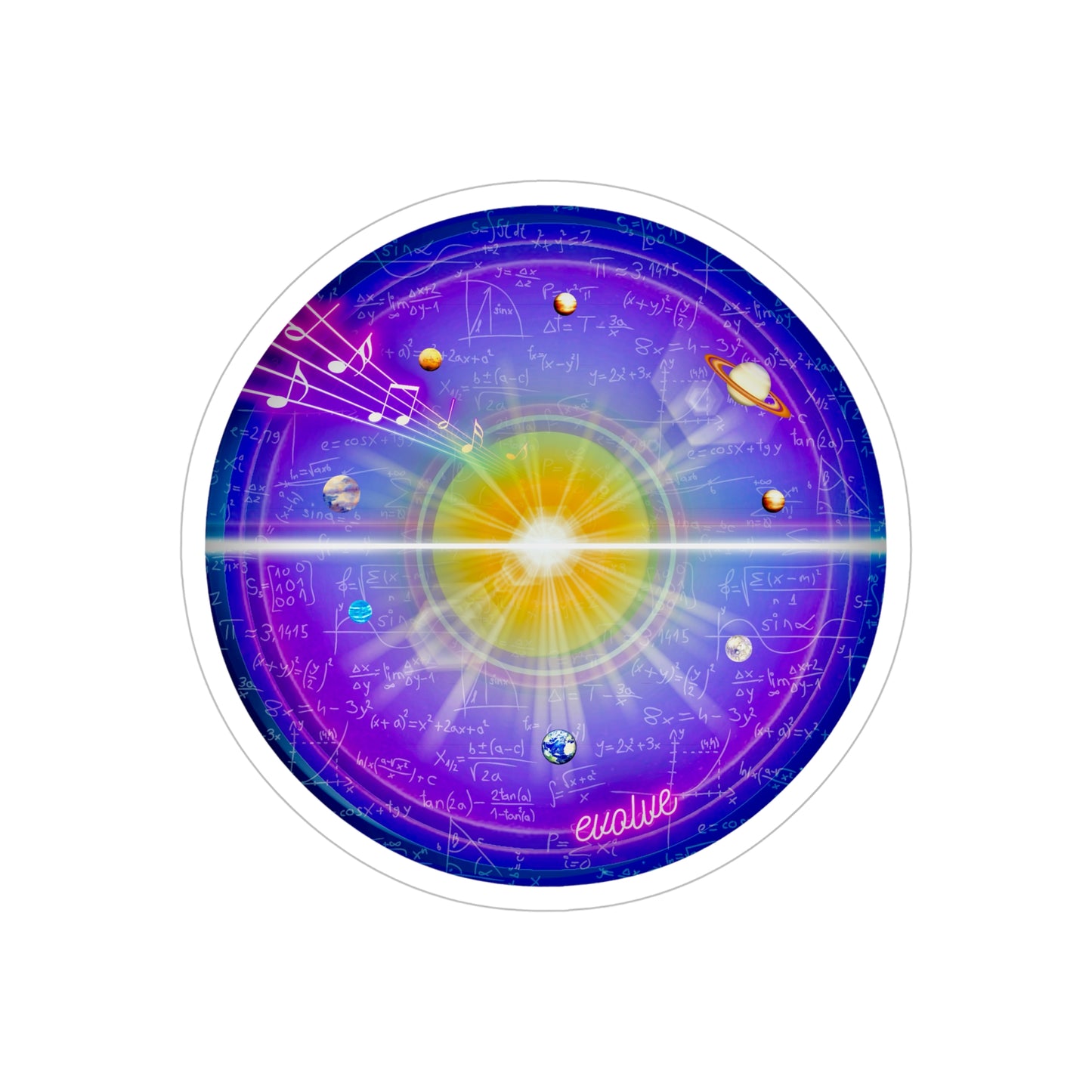 Donut Bumper/Outdoor Sticker - "The Quite Profound Donut" - series 1.0 - purple/magenta donut - [Die-Cut] 6"x 6"