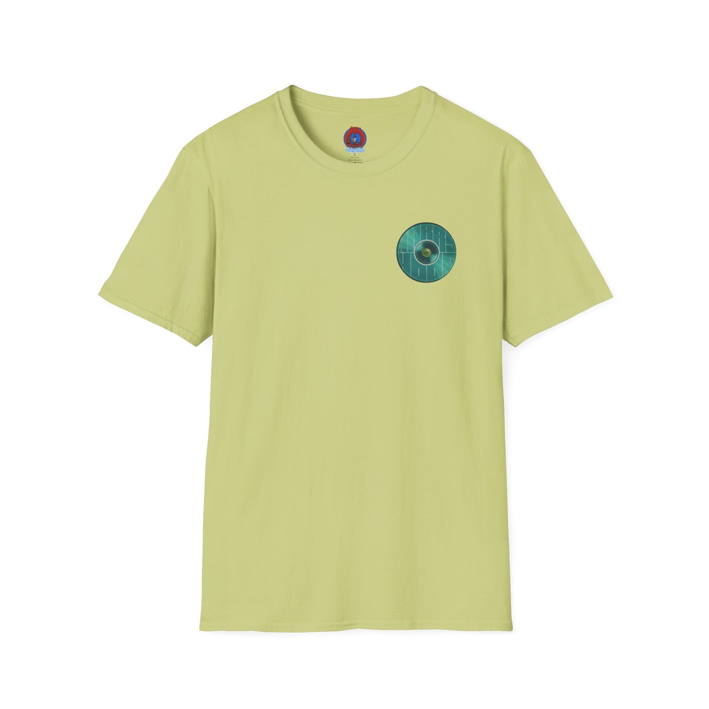 Classic Donut Tee - Unisex Soft-Style - "Harry's Hoodlum Donut" - series 1.0  - variant 3 - green donut(s)