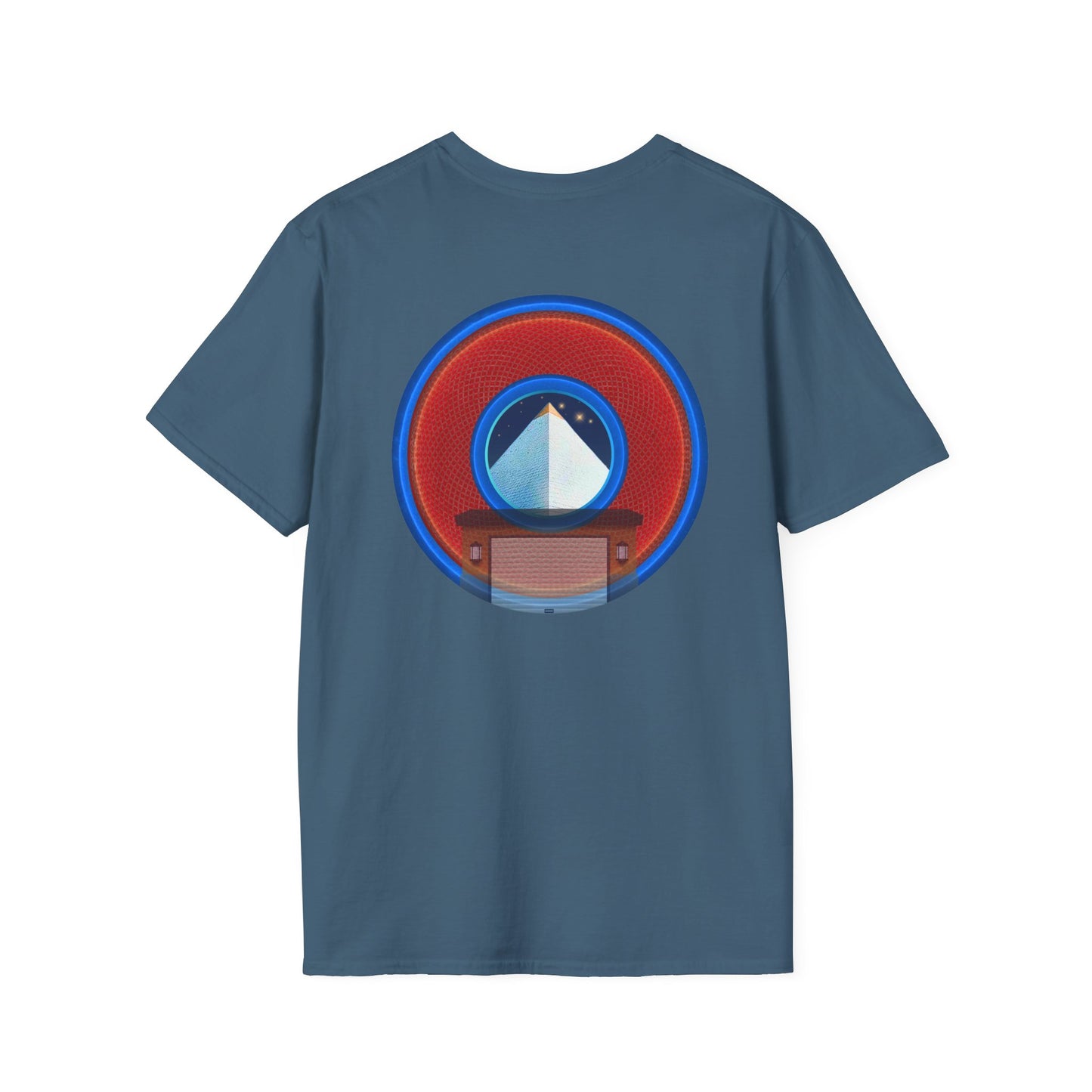 Classic Donut Tee - Unisex Soft-Style - "Limestone Donuts so Large" - variant 2 - red donuts w/garage