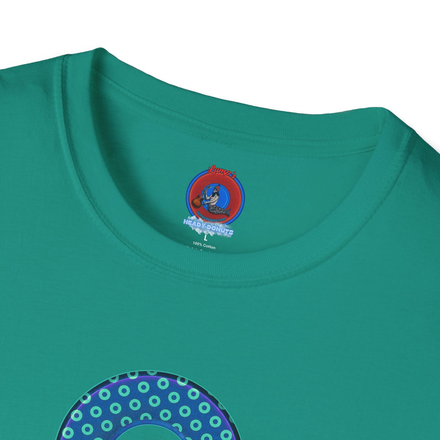 Plain Donuts/Unisex Soft-Style - "Plain Electric Paradoxical Donuts" - blue/seafoam green donuts