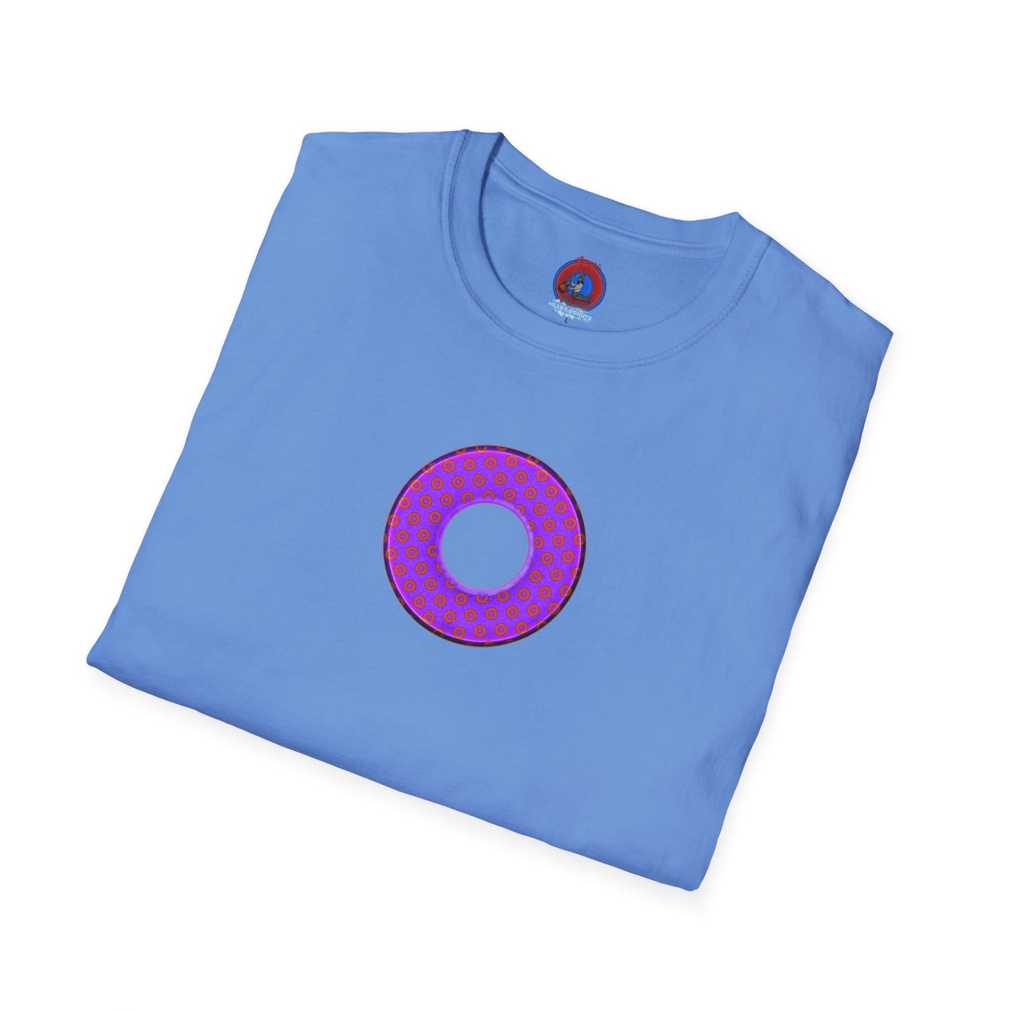 Plain Donuts/Unisex Soft-Style - "Plain Electric Paradoxical Donuts" - bright purple/red donuts