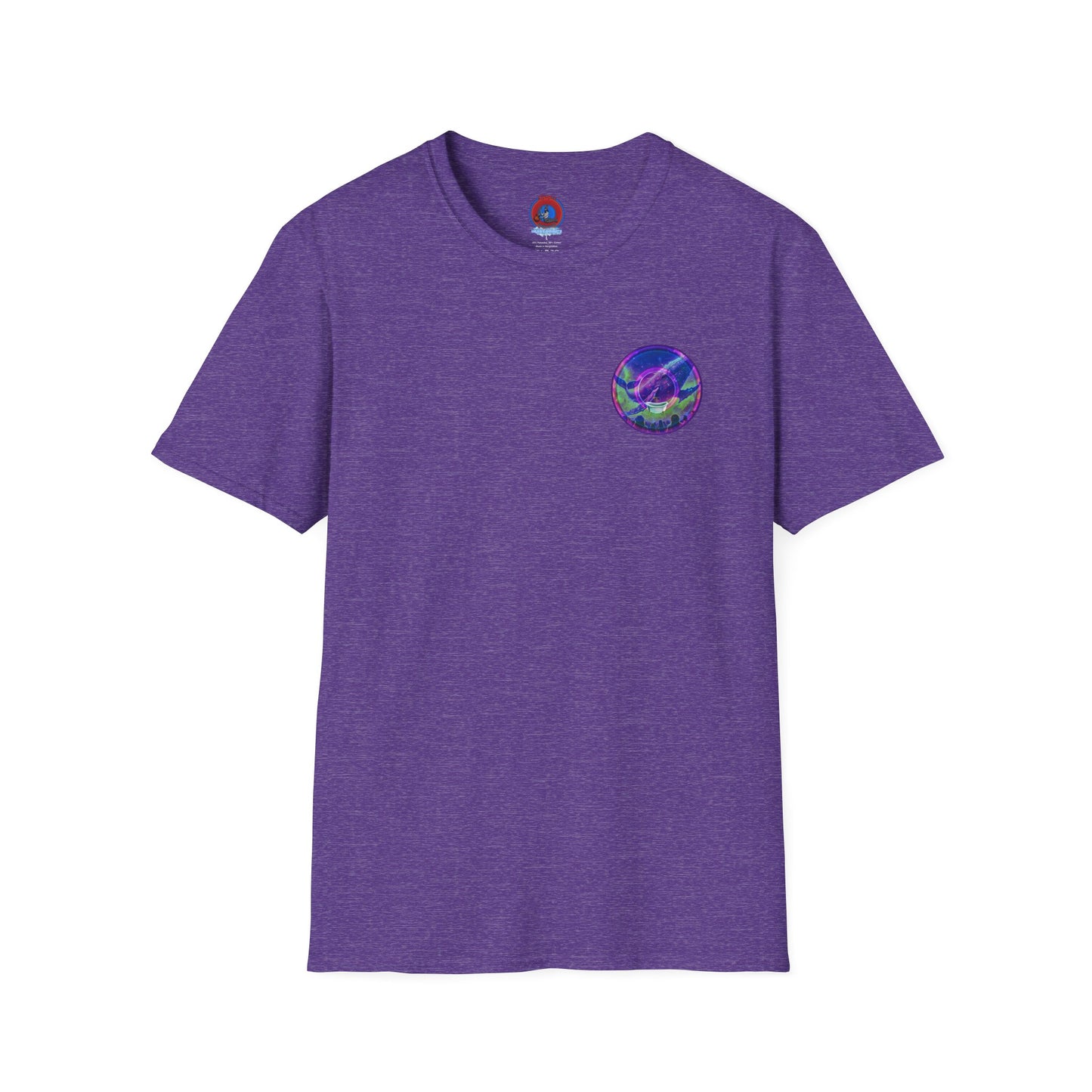Classic Donut Tee - Unisex Soft-Style - "A Purple Humpback Whale of a Good Time" - variant 2 - purple picture donut
