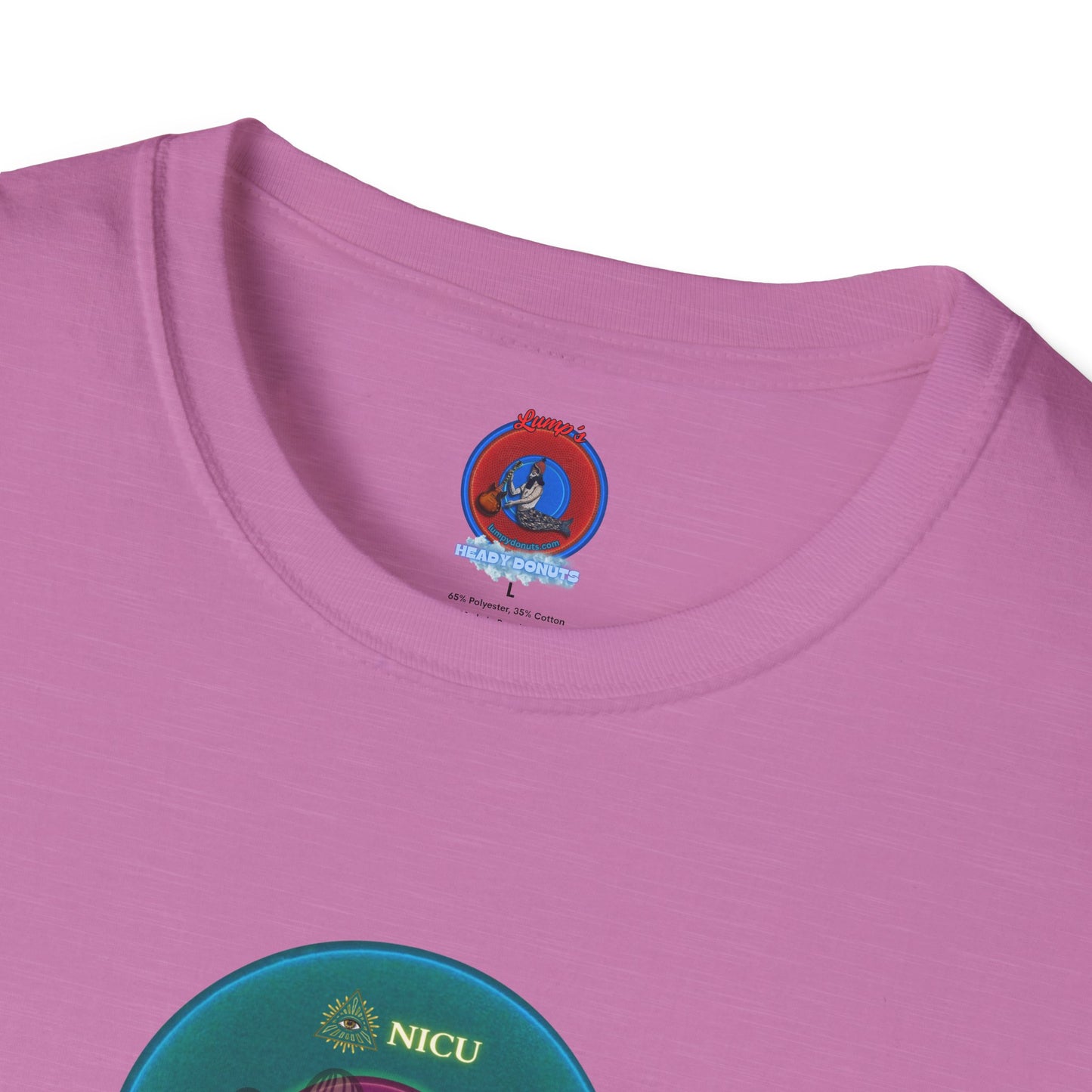 Classic Donut Tee - Unisex Soft-Style - "Masonic Donut of Rites" - series 1.0  - vivid dark teal donut