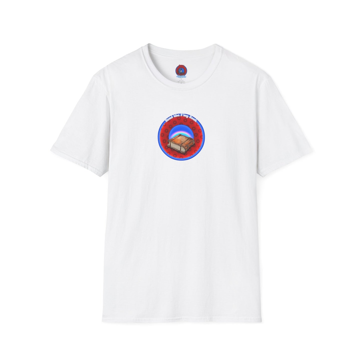 Classic Donut Tee - Unisex Soft-Style - "Read the F'ing Donut" - red/blue paradoxical donut