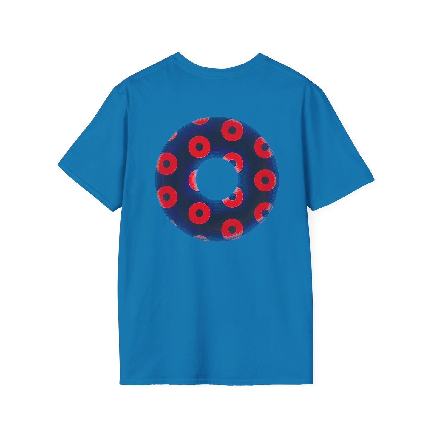 Plain Donuts/Unisex Soft-Style - "Plain Blimpy Paradoxical Donuts" - dark navy/bright red donuts
