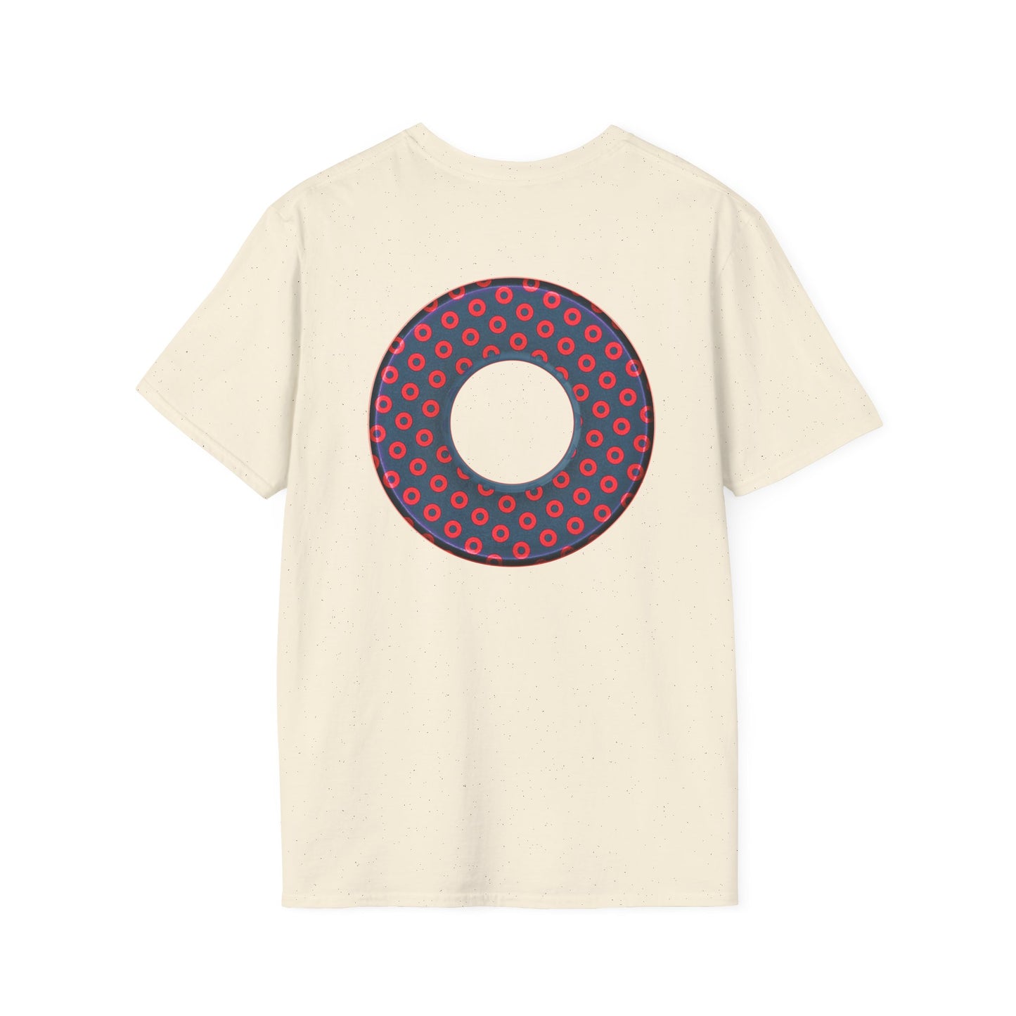 Plain Donuts/Unisex Soft-Style - "Plain Electric Paradoxical Donuts" - navy blue/red donuts