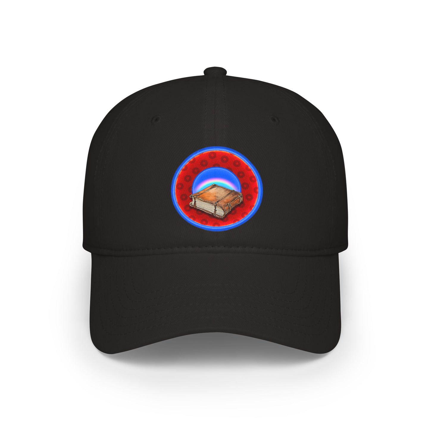 Lumpy Donut Baseball Cap - "Read the F'ing Donut Cap" - paradoxical red/blue wide mouth donut w/