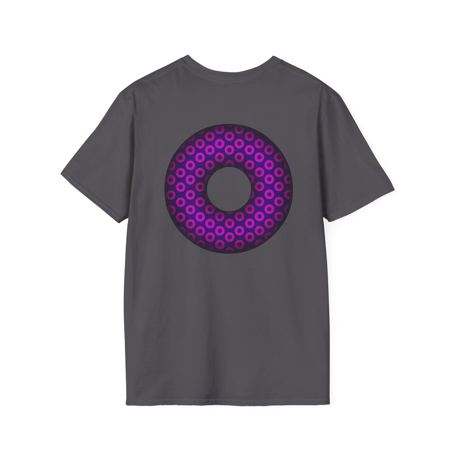 Plain Donuts/Unisex Soft-Style - "Plain Paradoxical Grided Donuts" - hot pink/purple donuts