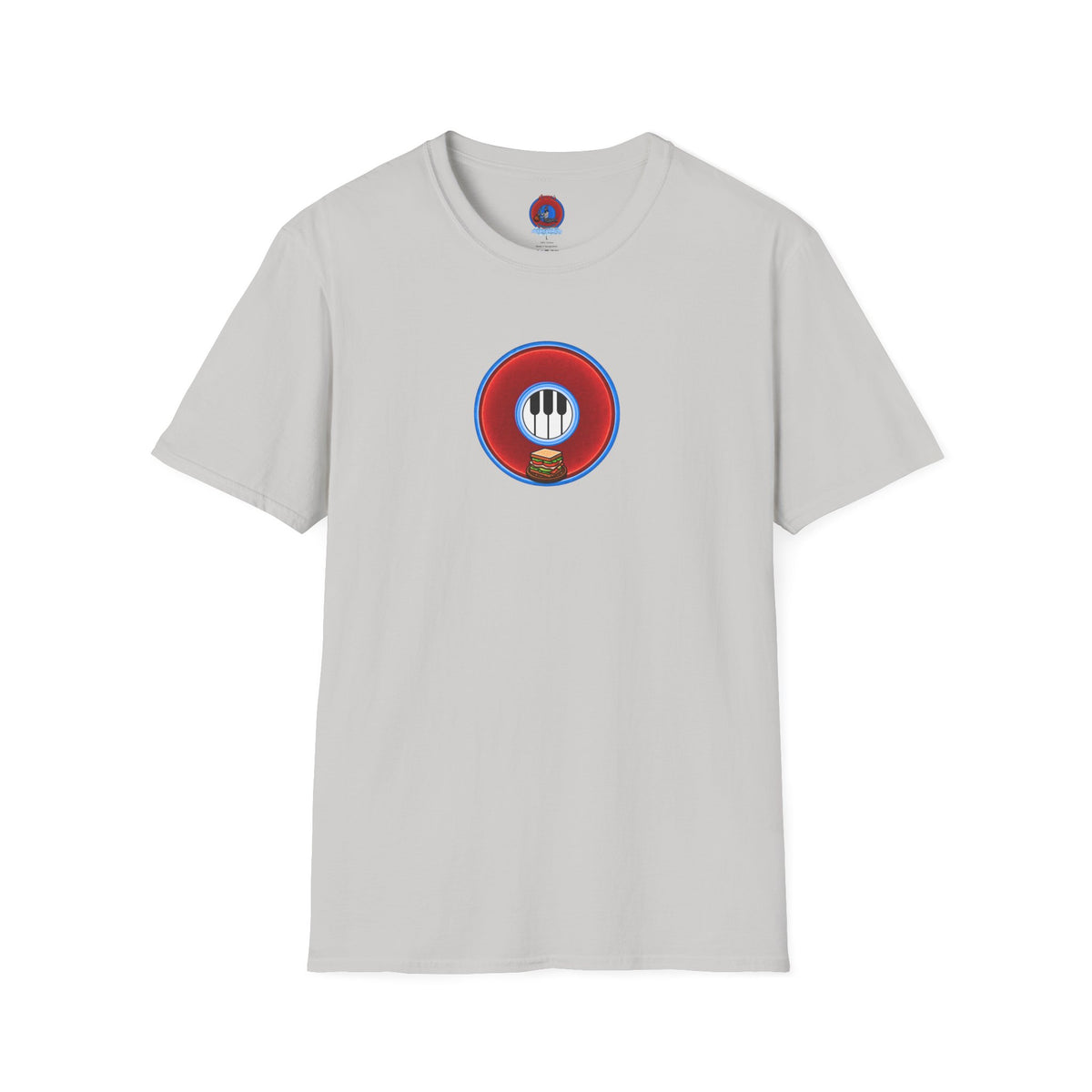 Classic Donut Tee - Unisex Soft-Style - "Rage Side Donut" - vivid red donut - variant 2