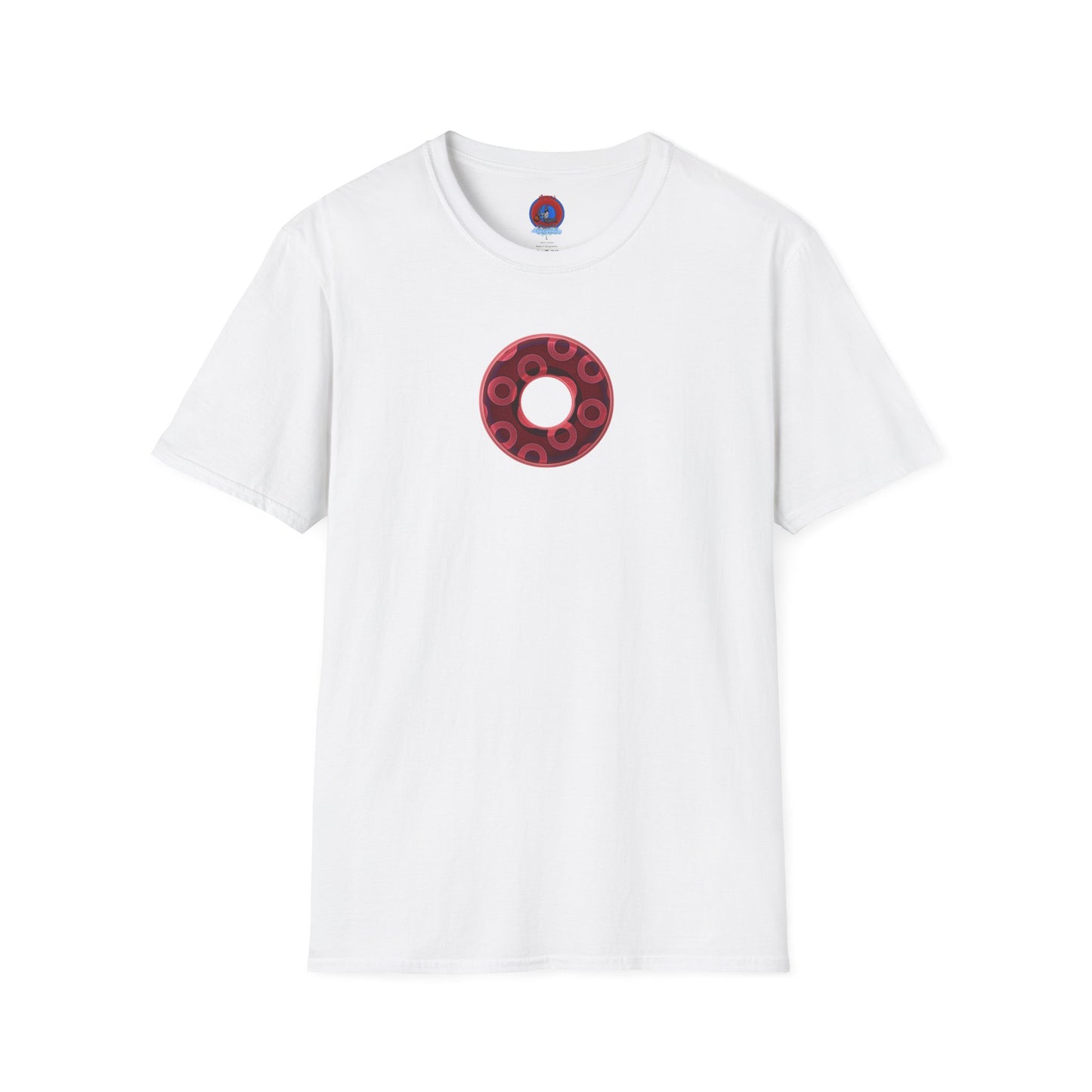 Plain Donuts/Unisex Soft-Style - "Plain Rustic Paradoxical Donuts" - magenta/burgundy donuts