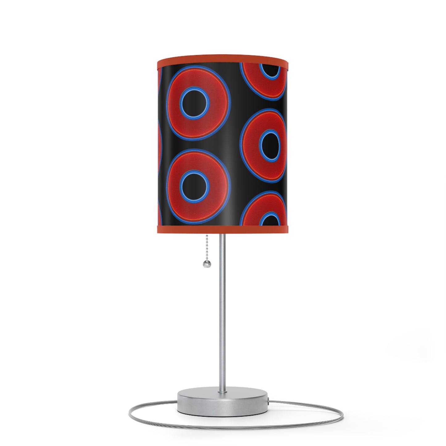 Lumpy Accent Lamps - red vivid donuts w/black background