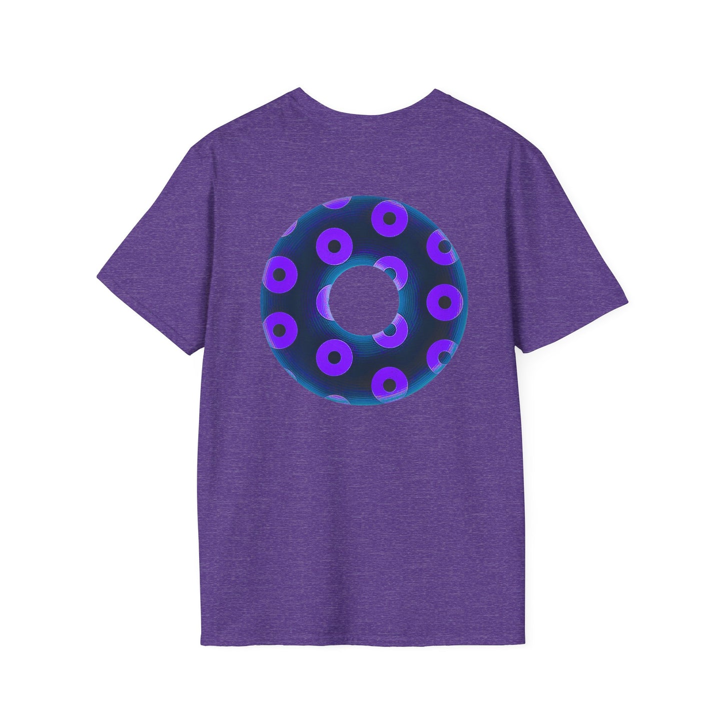 Plain Donuts/Unisex Soft-Style - "Plain Blimpy Paradoxical Donuts" - dark steel blue/vivd dark purple donuts