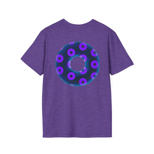 Plain Donuts/Unisex Soft-Style - "Plain Blimpy Paradoxical Donuts" - dark steel blue/vivd dark purple donuts
