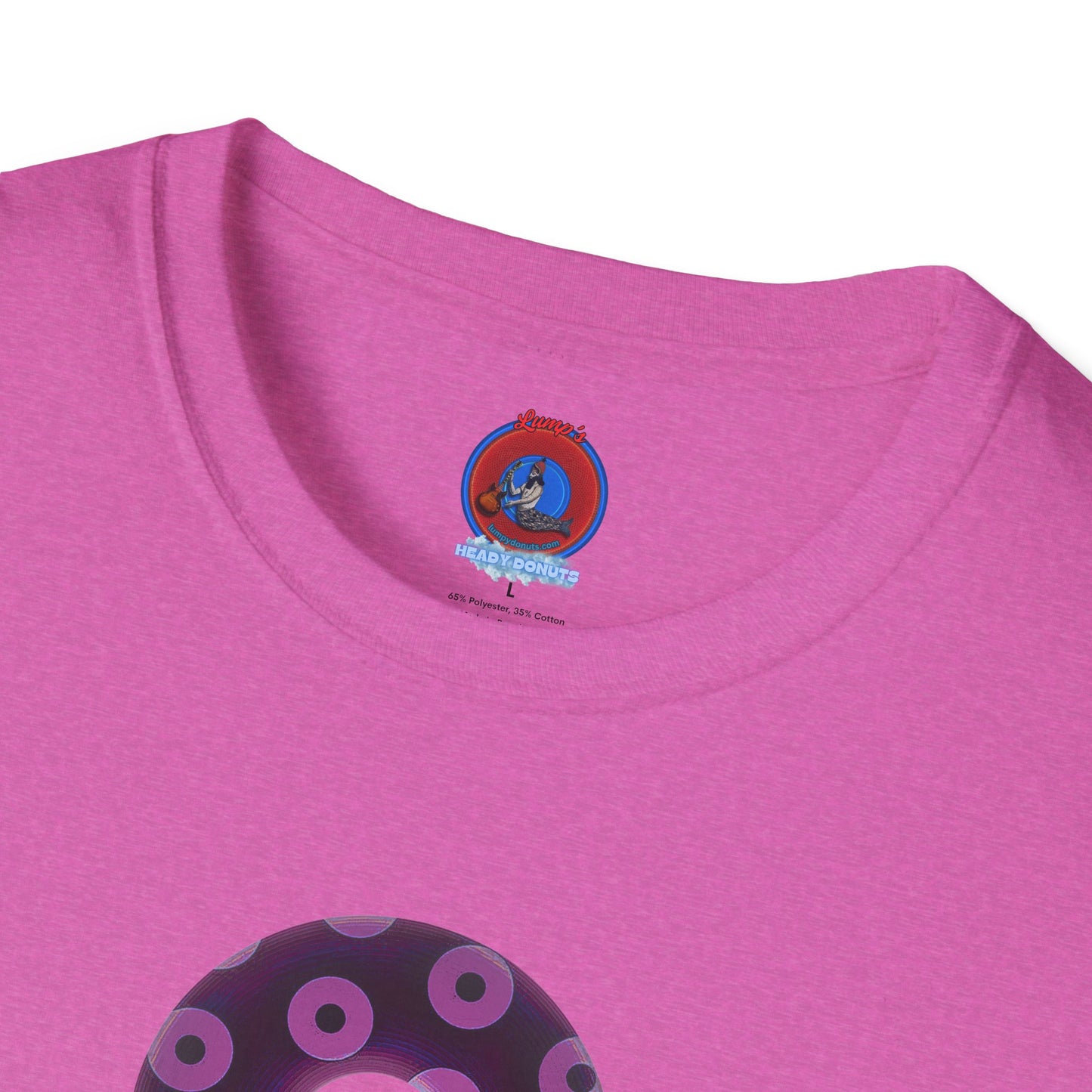 Plain Donuts/Unisex Soft-Style - "Plain Blimpy Paradoxical Donuts" - light purple/red violet donuts