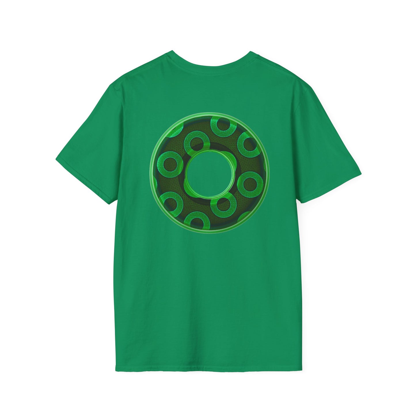 Plain Donuts/Unisex Soft-Style - "Plain Rustic Paradoxical Donuts" - light green/dark green donuts