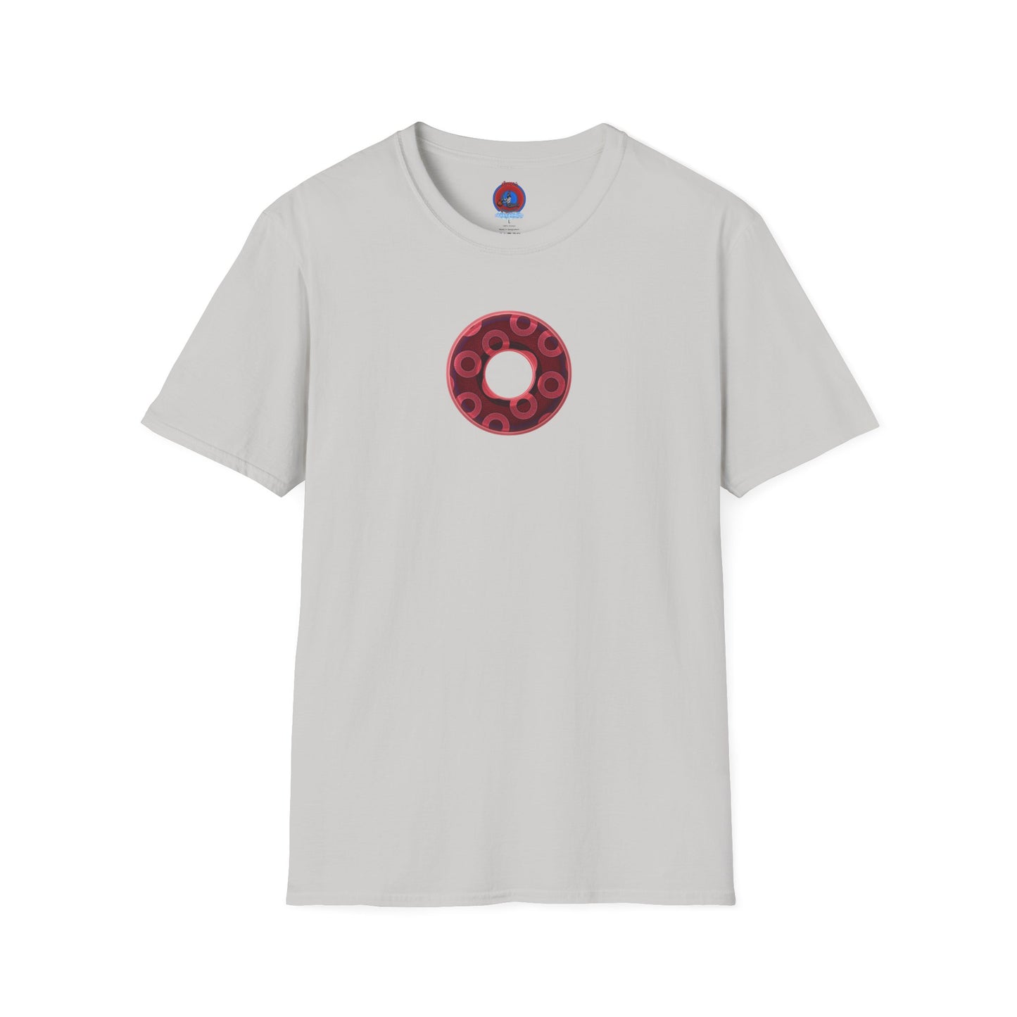 Plain Donuts/Unisex Soft-Style - "Plain Rustic Paradoxical Donuts" - magenta/burgundy donuts