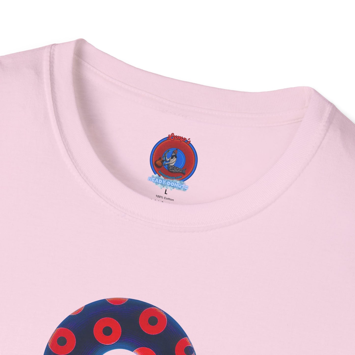 Plain Donuts/Unisex Soft-Style - "Plain Blimpy Paradoxical Donuts" - dark navy/bright red donuts