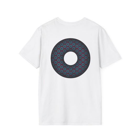 Plain Donuts/Unisex Soft-Style - "Plain Paradoxical Grided Donuts" - dark teal/dark purple donuts