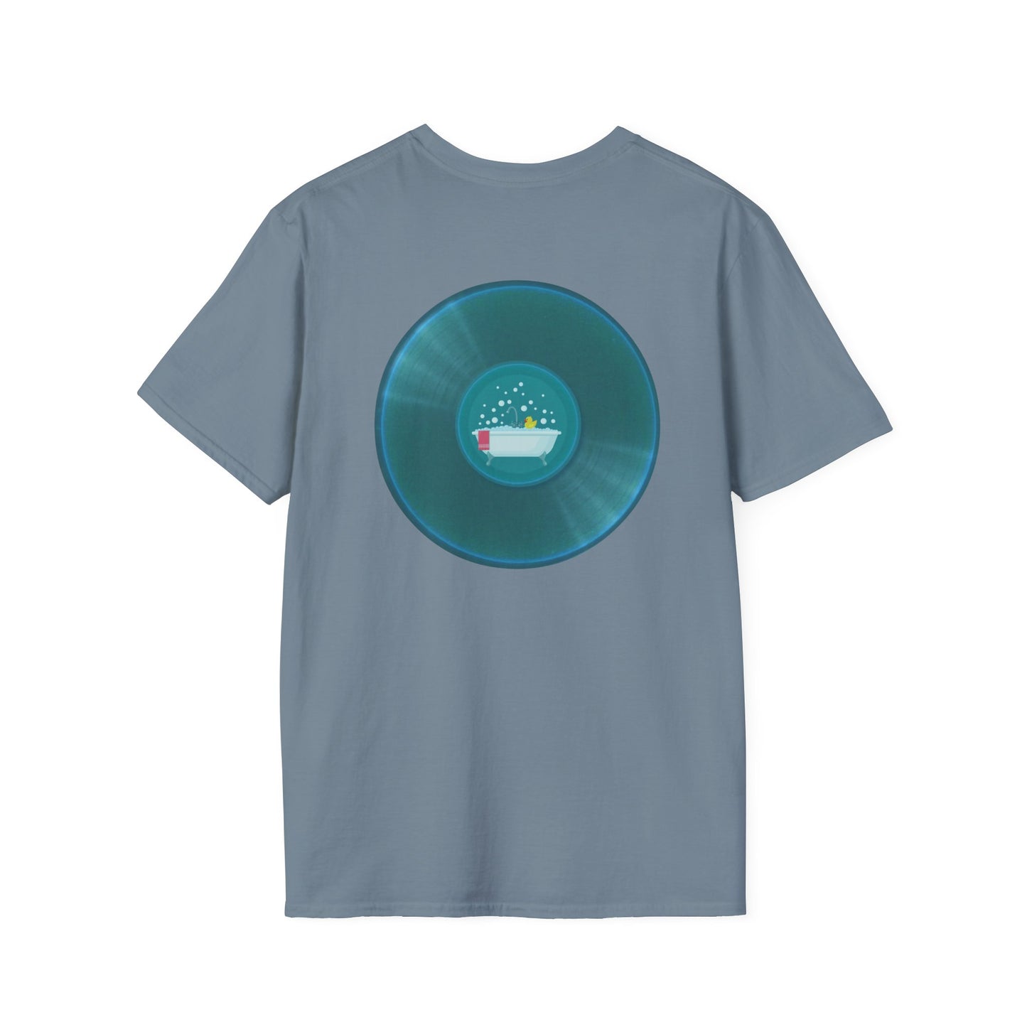 Classic Donut Tee - Unisex Soft-Style - "Bathtub Fun" - dark aquamarine donut