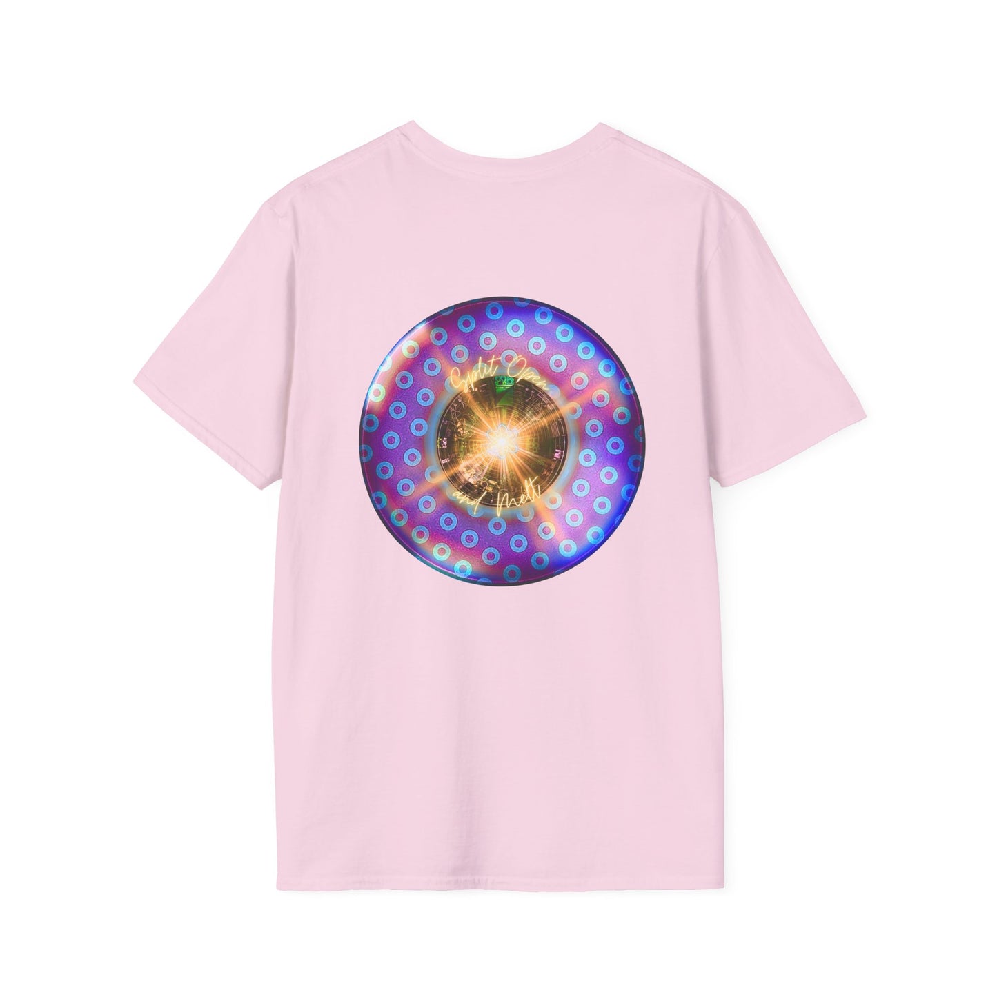 Classic Donut Tee - Unisex Soft-Style - "Donut Melts" - purple/blue paradoxical donut
