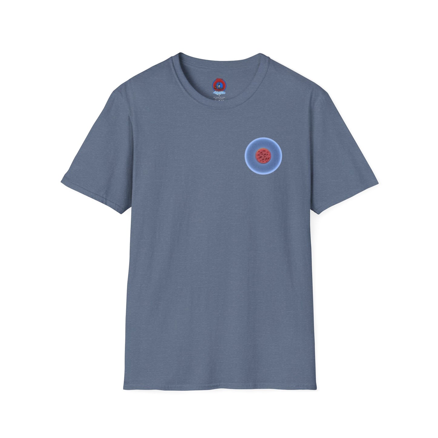 Classic Donut Tee - Unisex Soft-Style - "Swimming By" - variant 2 - blue phatty donut - series 1.0