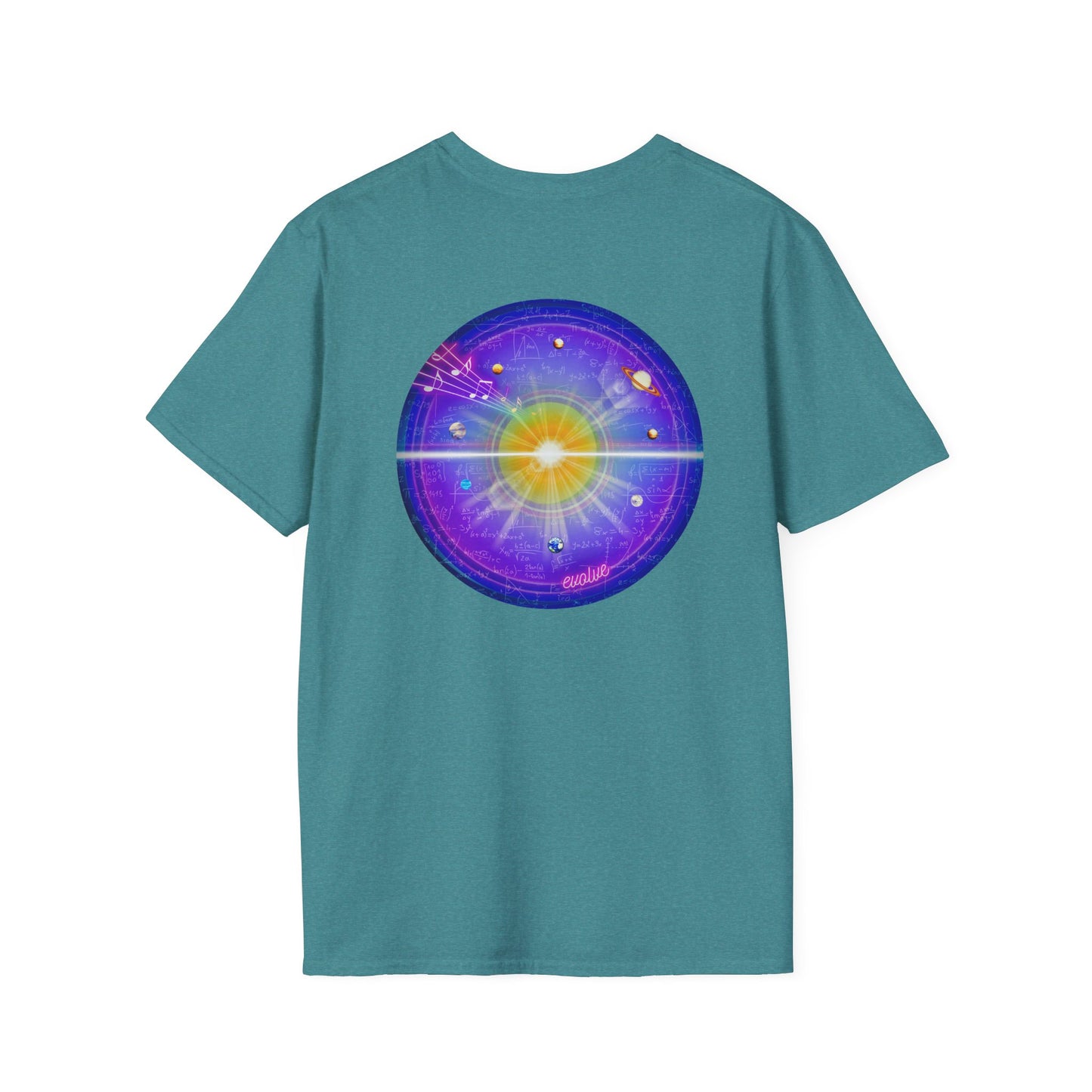Classic Donut Tee - Unisex Soft-Style - "The Quite Profound Donut" - series 1.0  - blue/purple/magenta donut