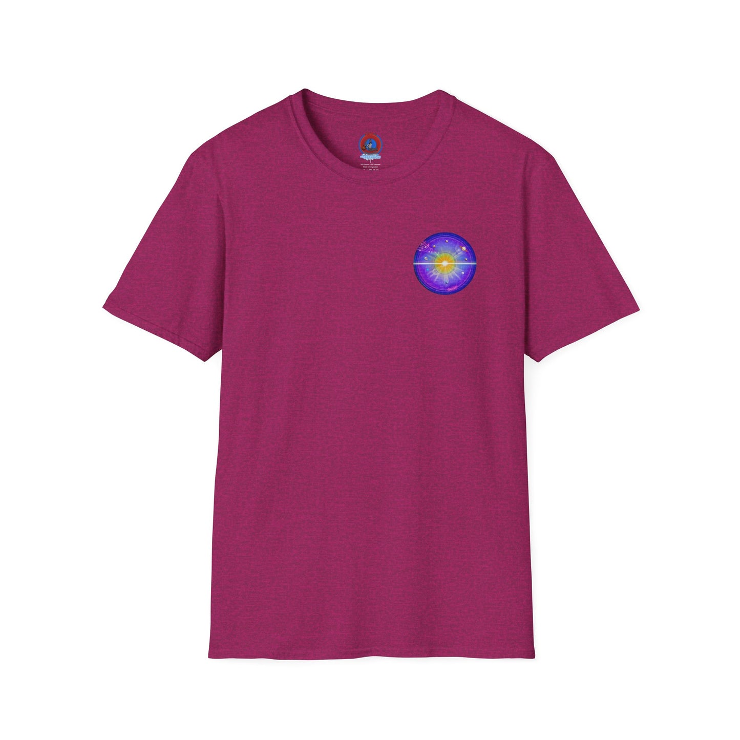 Classic Donut Tee - Unisex Soft-Style - "The Quite Profound Donut" - series 1.0  - blue/purple/magenta donut