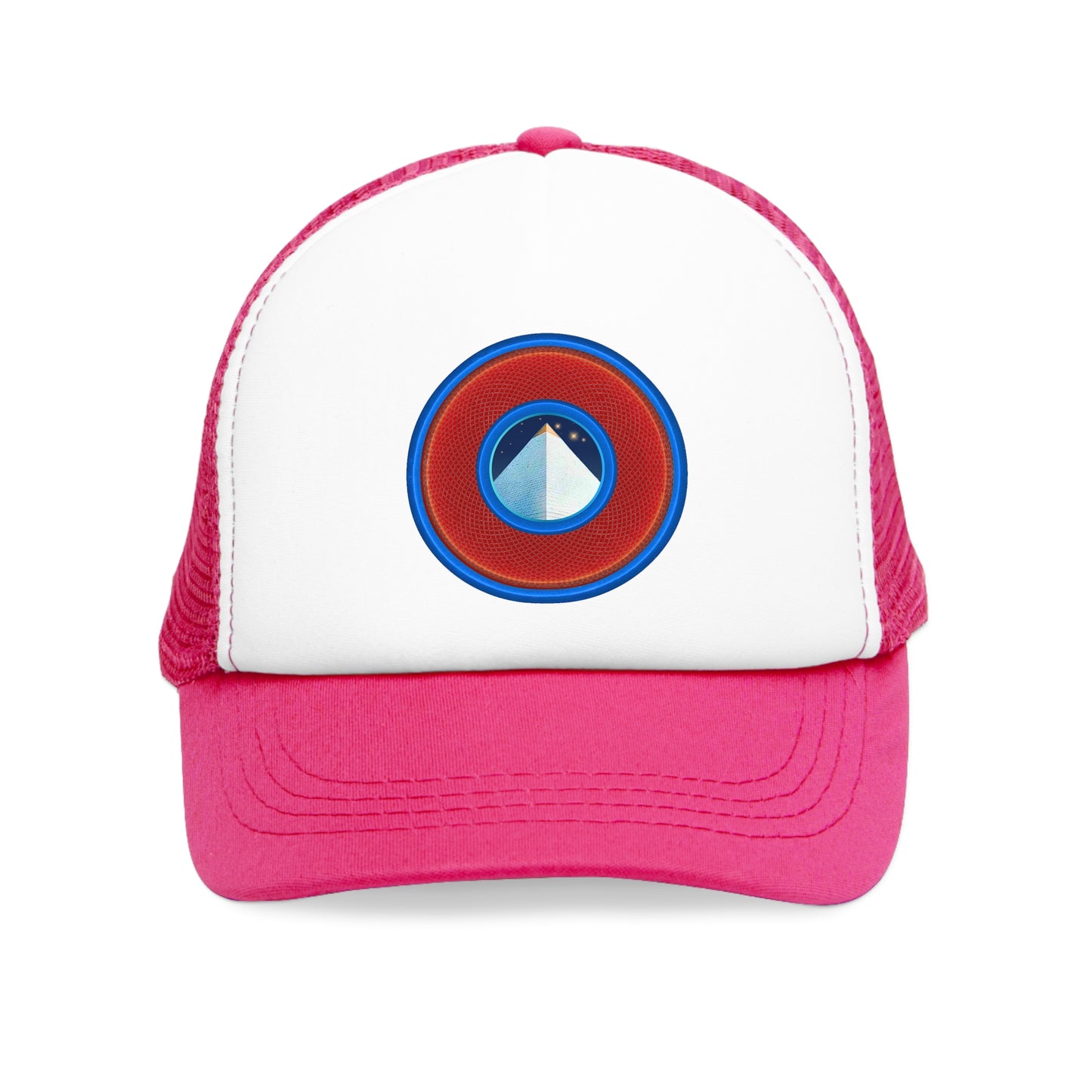 Lumpy Trucker Hat - "Limestone Blocks so Large" - variant 1 - red traditional donut