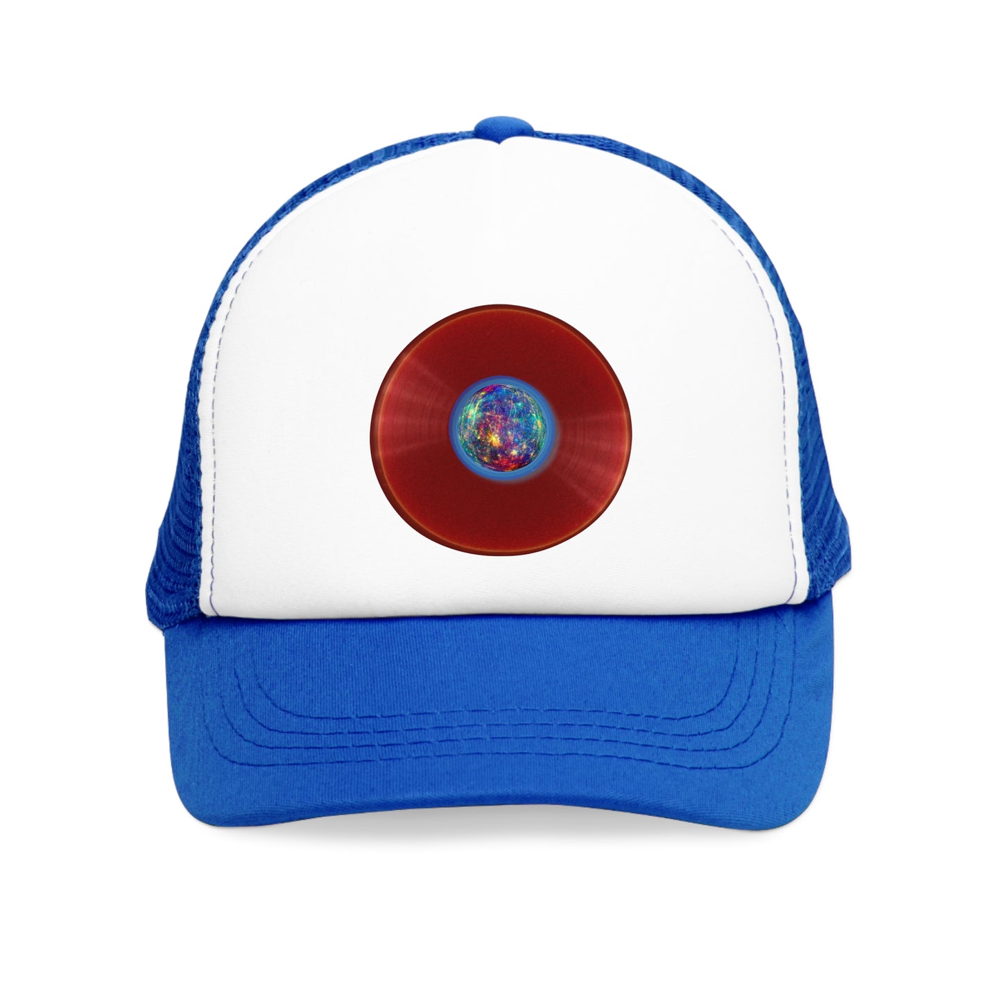 Lumpy Trucker Hat - Deity Series - "Mercury's Donuts of the Gods" - variant 1 - red donut