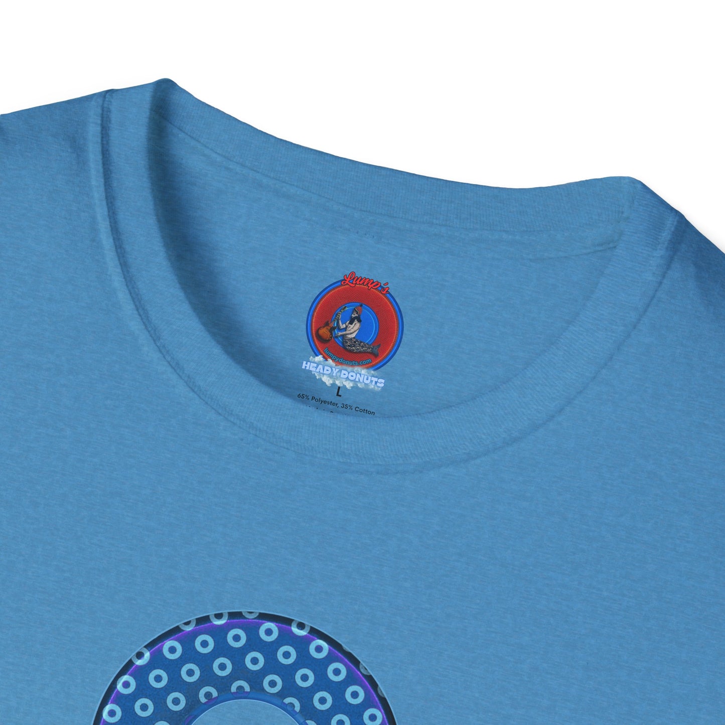 Plain Donuts/Unisex Soft-Style - "Plain Electric Paradoxical Donuts" - light blue/dark blue donuts